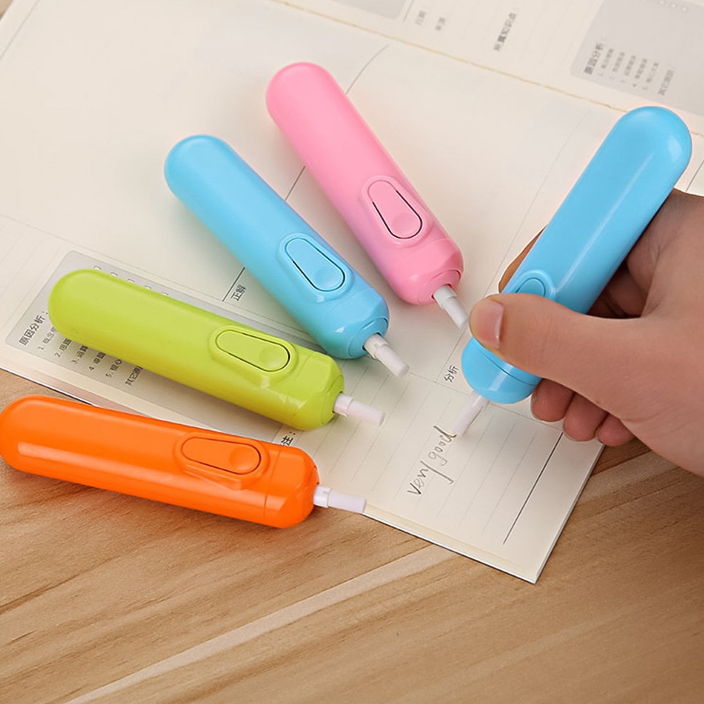 Electric Eraser Kit Automatic Pencil Eraser Battery Operated With 12 Eraser Refills - Happy Price - Image 4