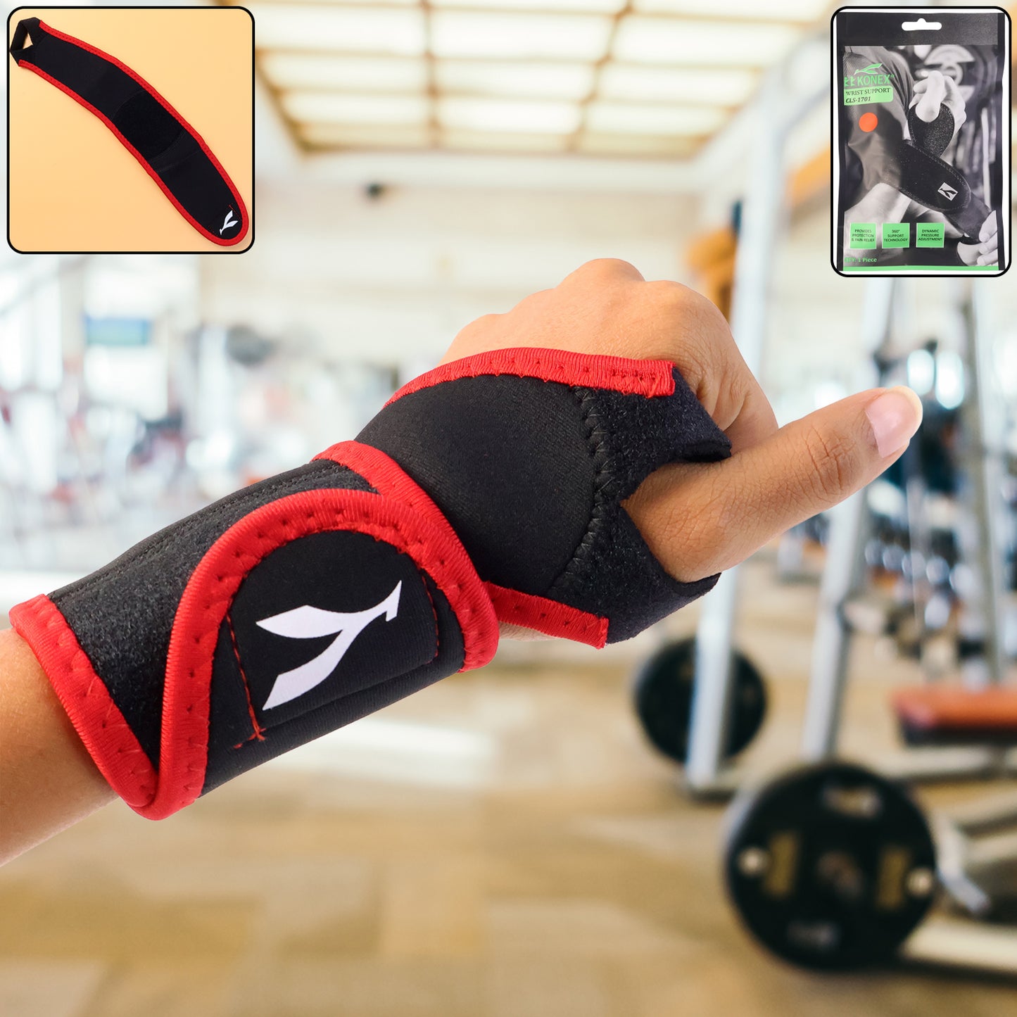 Adjustable Wrist Brace with Thumb Support - 1 Pc Compression Strap for Pain Relief - Happy Price - Image 2