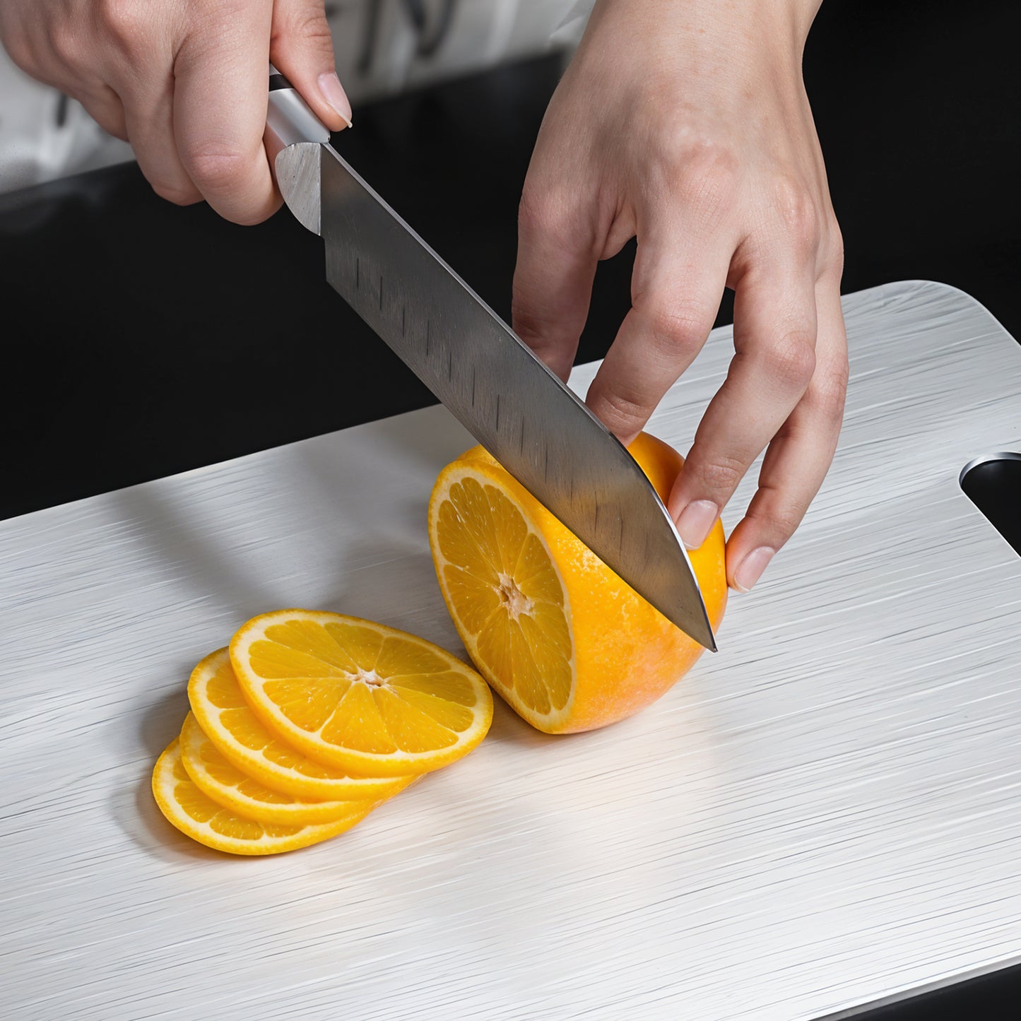 Premium Stainless Steel Cutting Board 229mm X 330mm (1 Pc) - Happy Price - Image 3