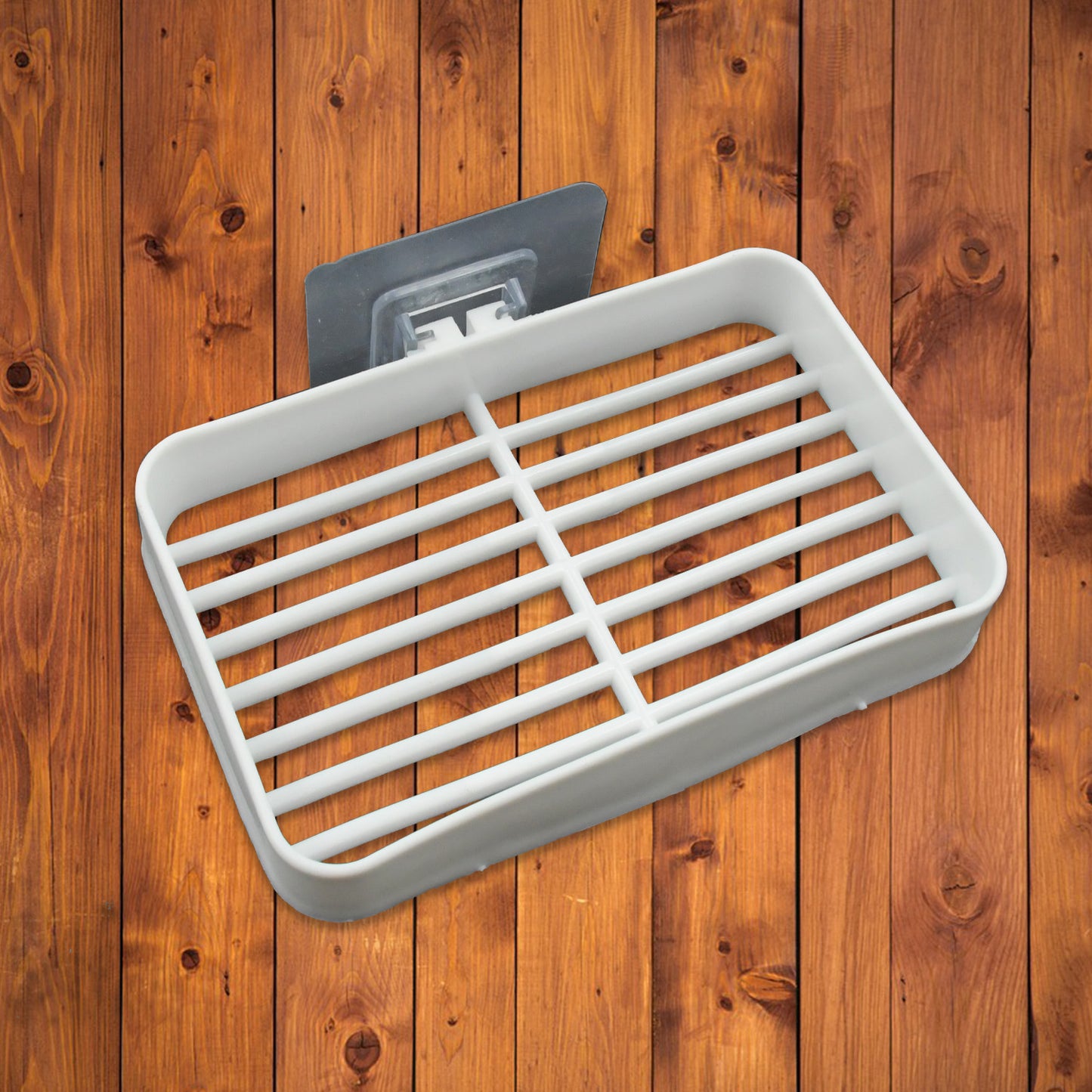 Soap Dish Holder For Bathroom Shower Wall Mounted Self Adhesive Soap Holder Saver Tray-plastic Sponge Holder For Kitchen Storage Rack Soap Box (Plastic Box) - Happy Price - Image 5