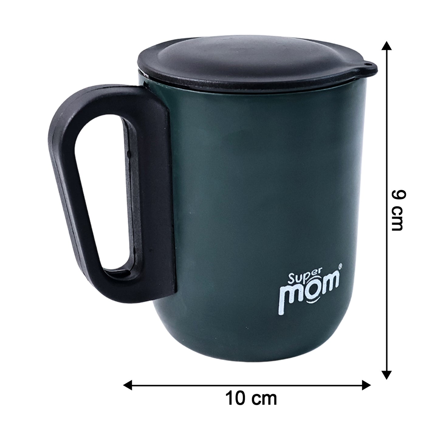 Supermom Metallic Stainless Steel Insulated Mug With Lid Approx 300ml (1 Pc) - Happy Price - Image 3