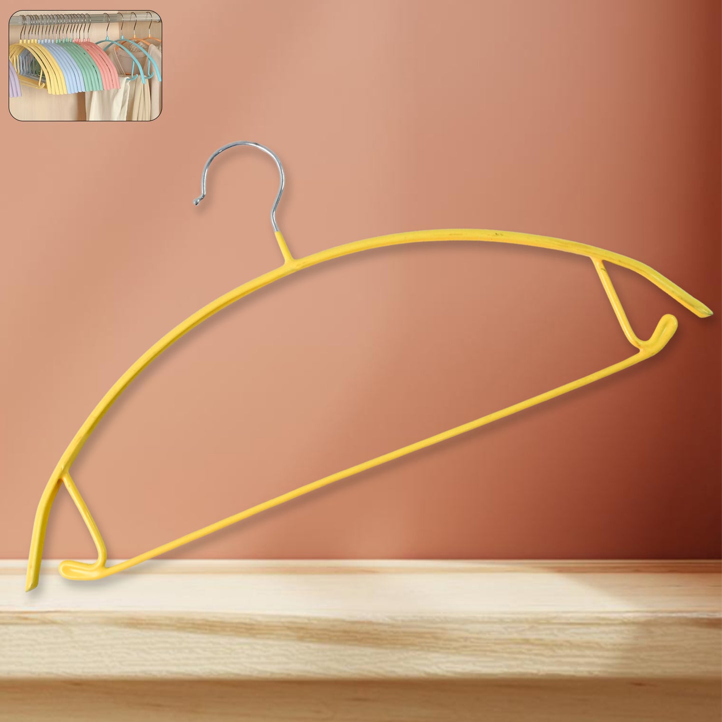 Heavy Duty Metal Clothes Hanger with Non-Slip Coating - 1 Pc - Happy Price - Image 2