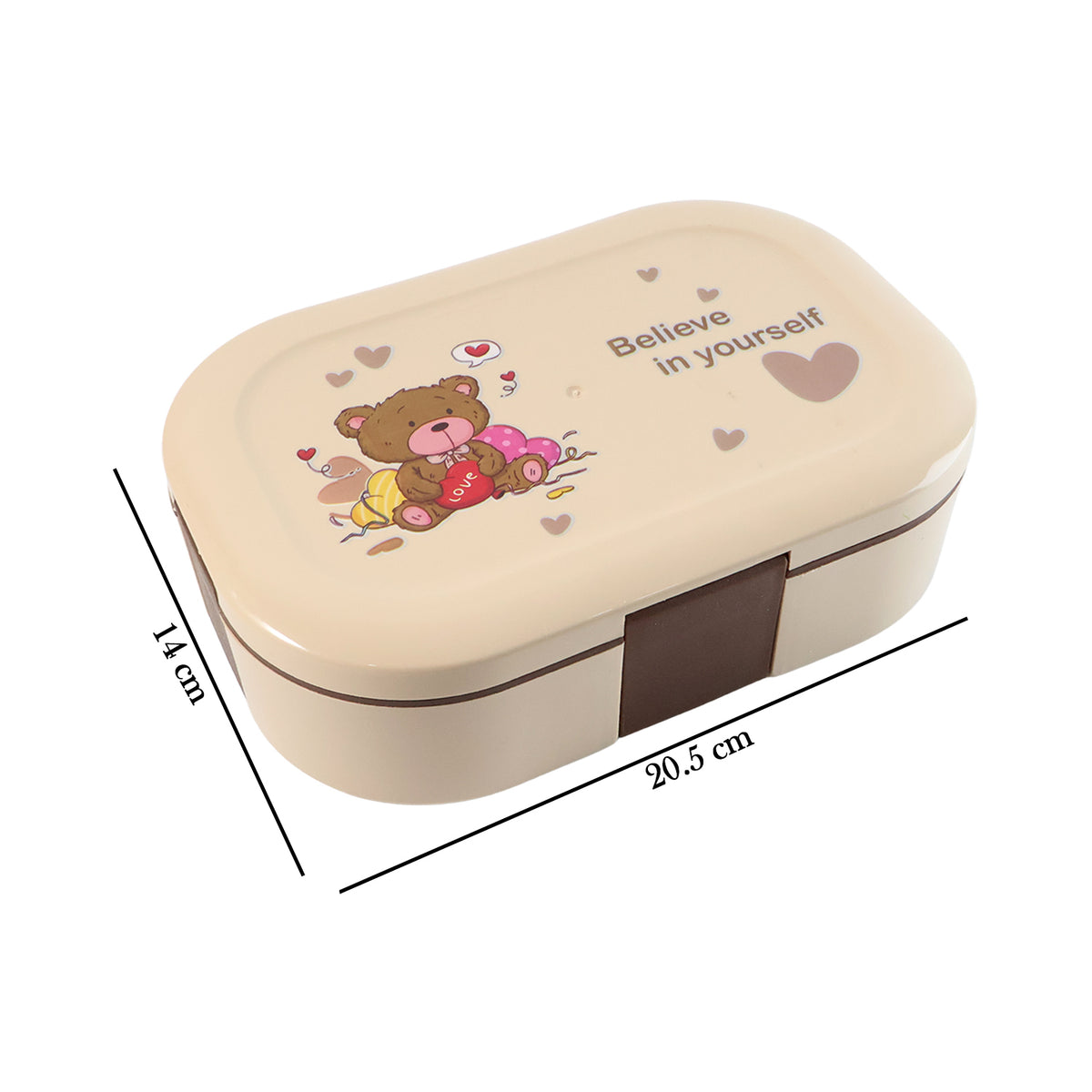 Teddy Print Kids Lunch Box - 500ml Tiffin with 2 Stainless Steel Containers - Happy Price - Image 4