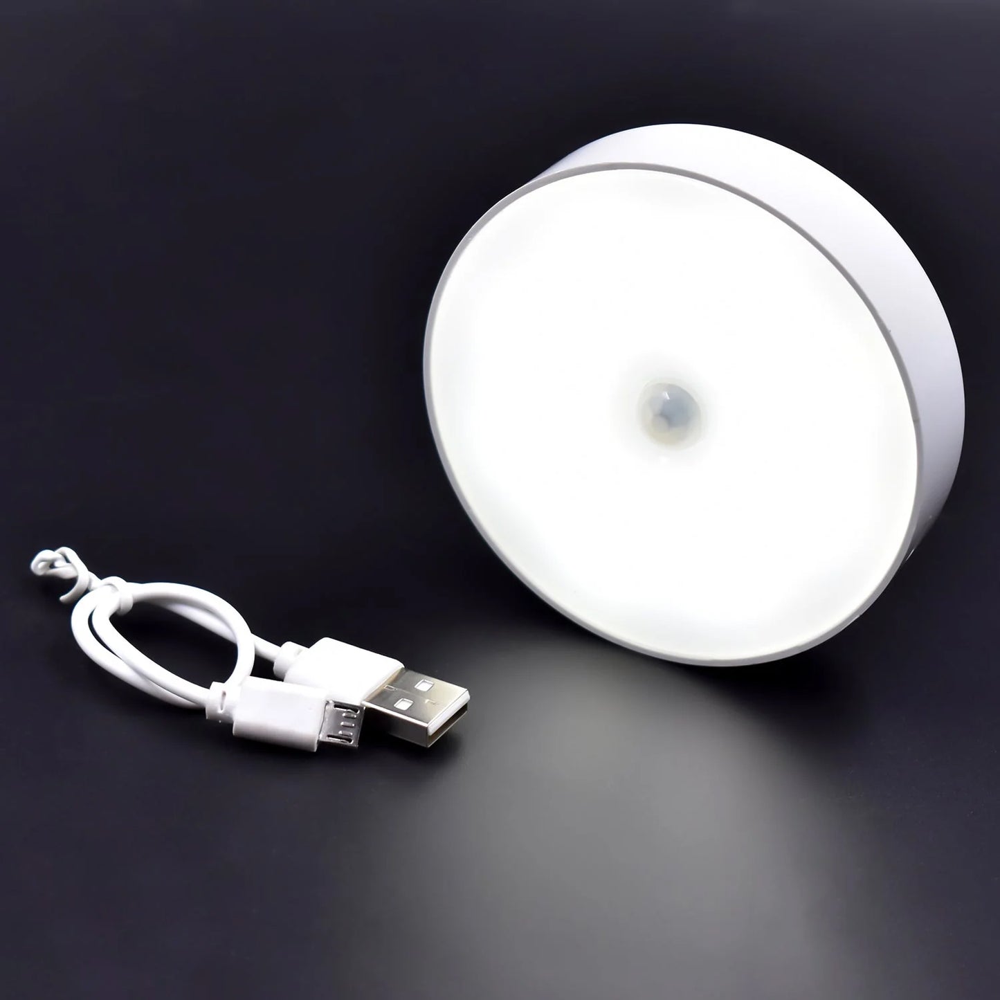 8 LED Motion Sensor Night Lights with USB Charging & Adhesive Pads (1 Pc) - Happy Price - Image 2