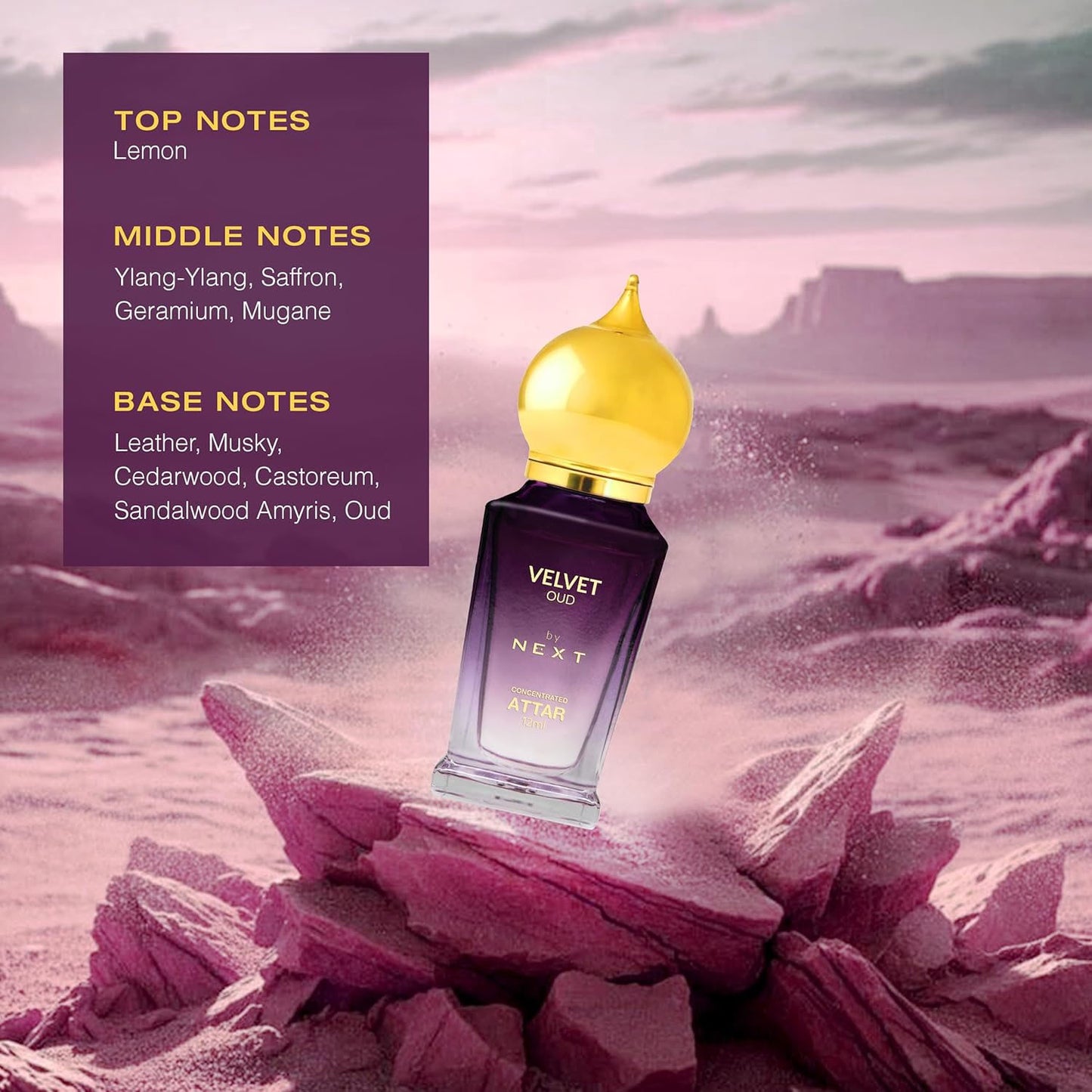 Next Premium Velvet Oud Attar Perfume 12 ML - Concentrated Non-Alcoholic Fragrance Oil - Great Price - Image 3