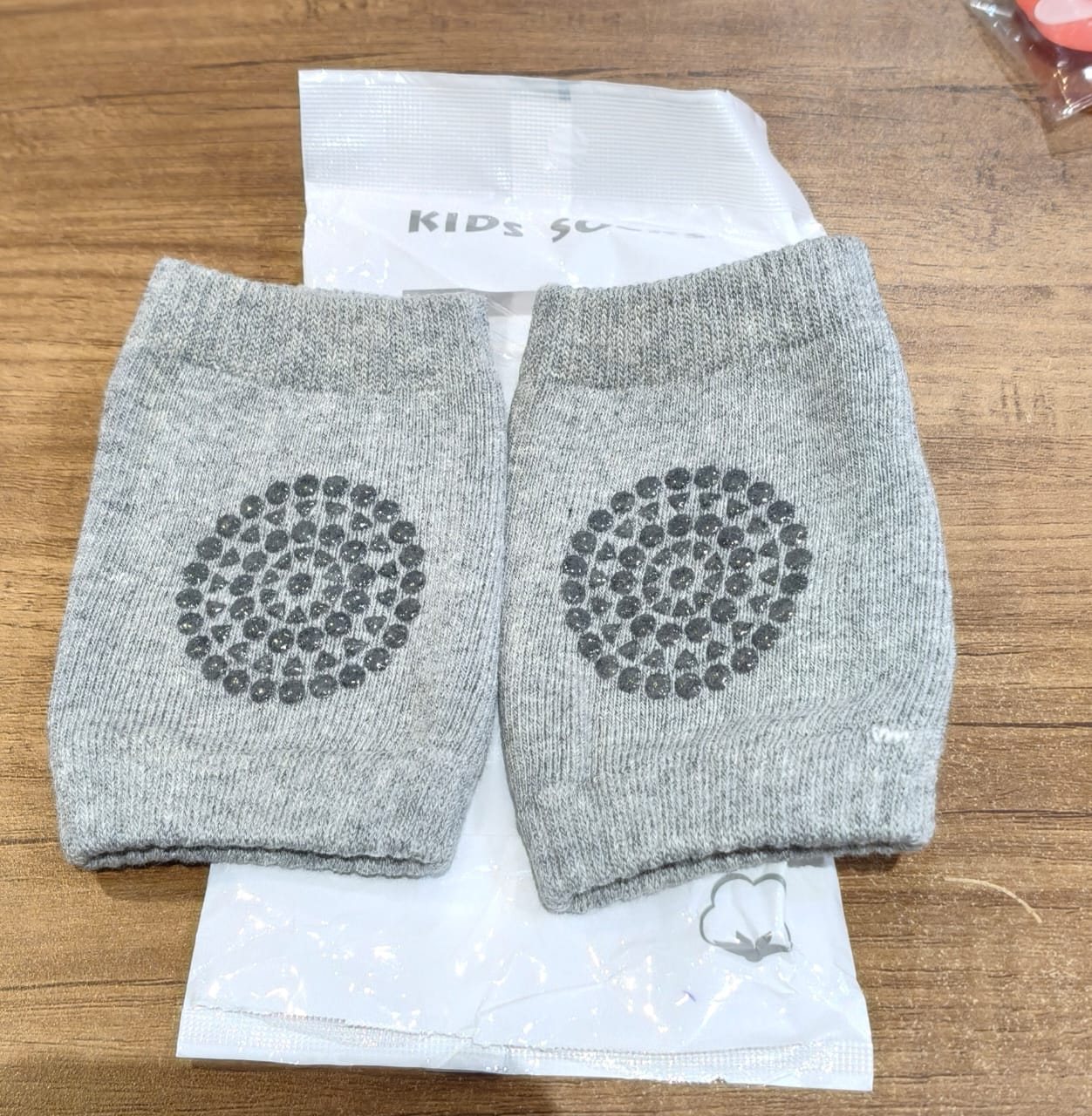 Light Grey Toddler Wool Knit Leg Warmer (Knee Guard) - Happy Price - Image 6