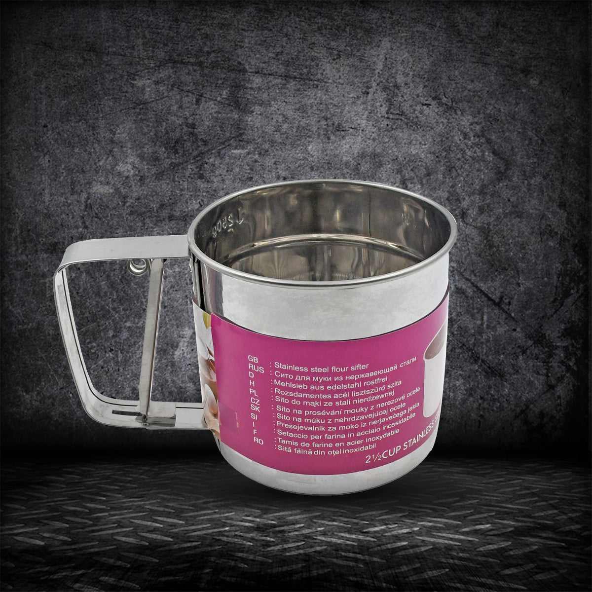 Manual Stainless Steel Flour Sifter Cup with Measuring Marks - Happy Price - Image 5