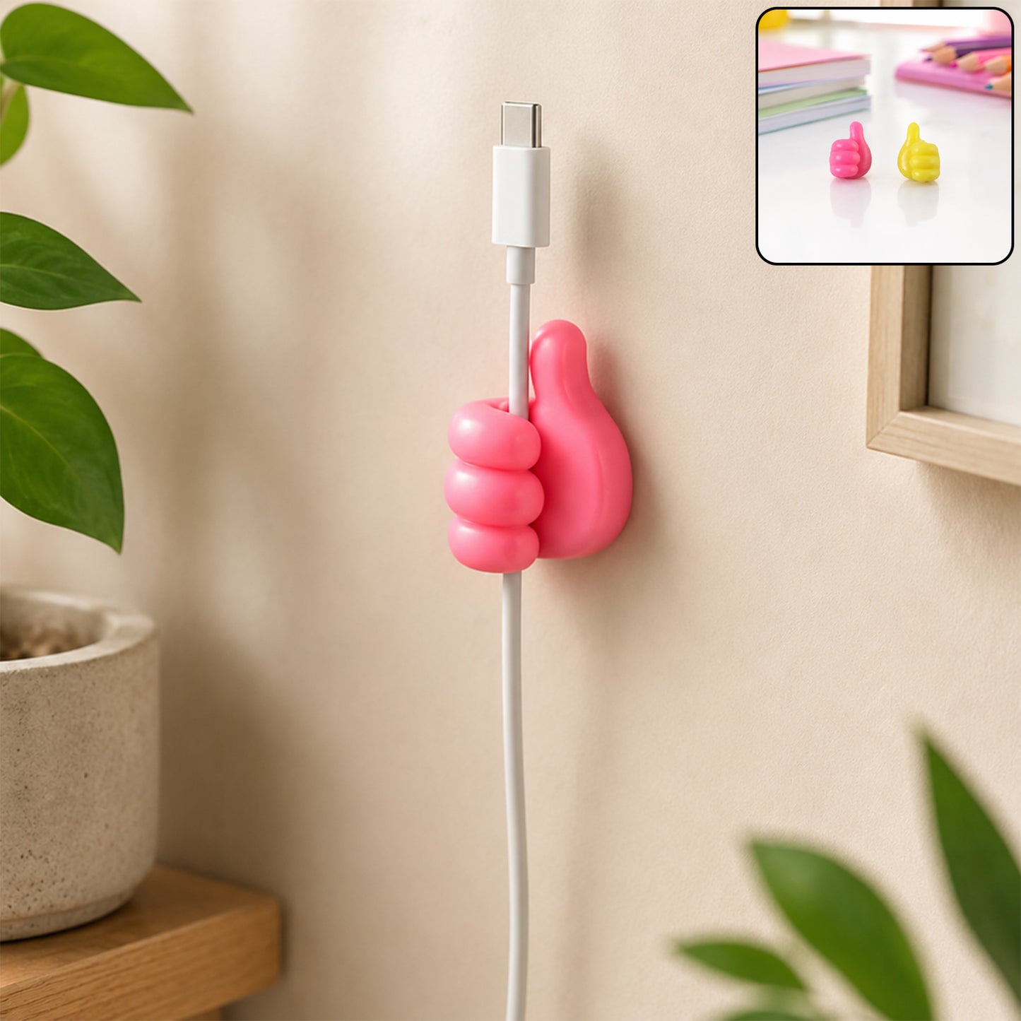 Self-Adhesive Thumb Cable Holder - 1 Pc - Happy Price - Image 2