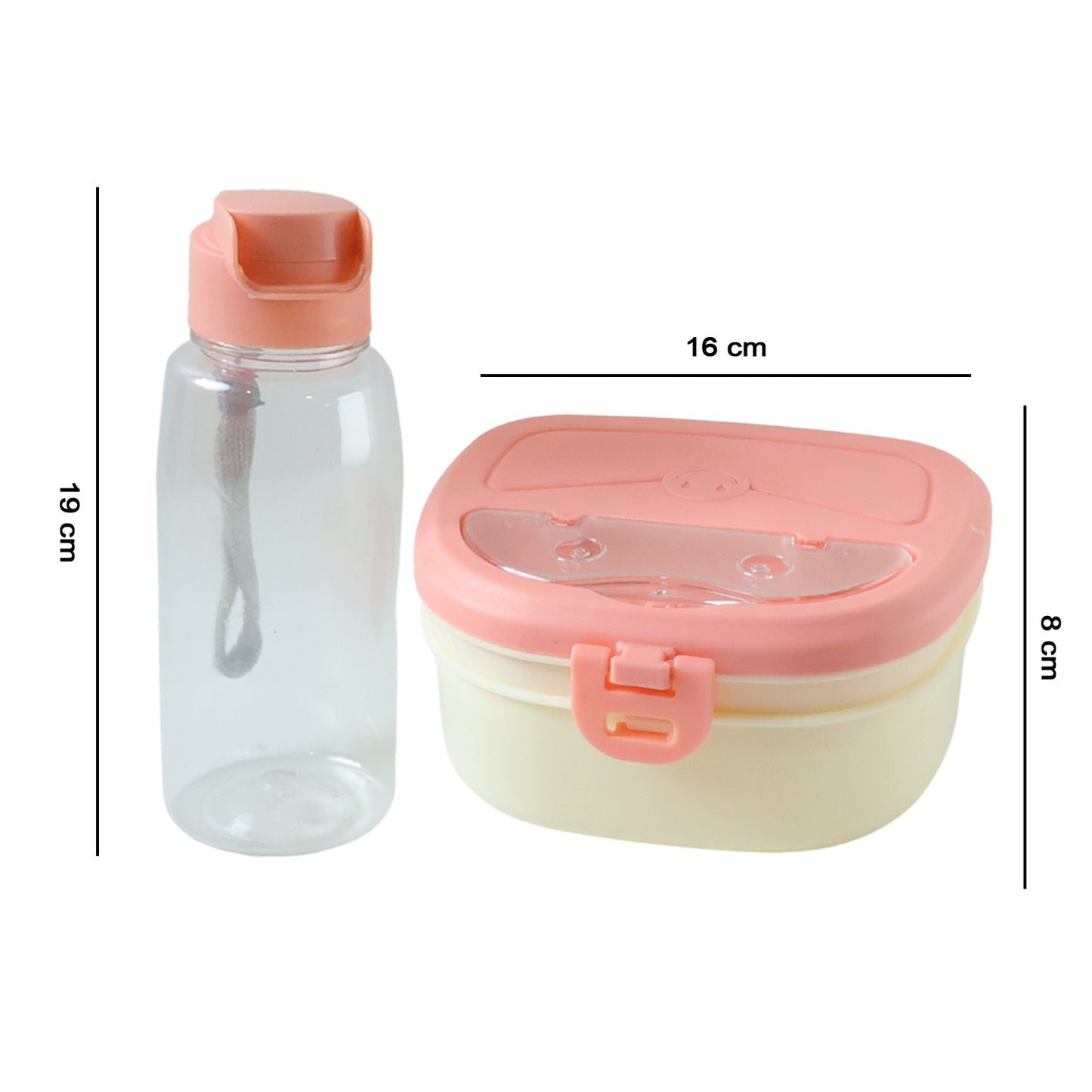 Plastic Lunch Box and Water Bottle Set - 1 Set - Happy Price - Image 5