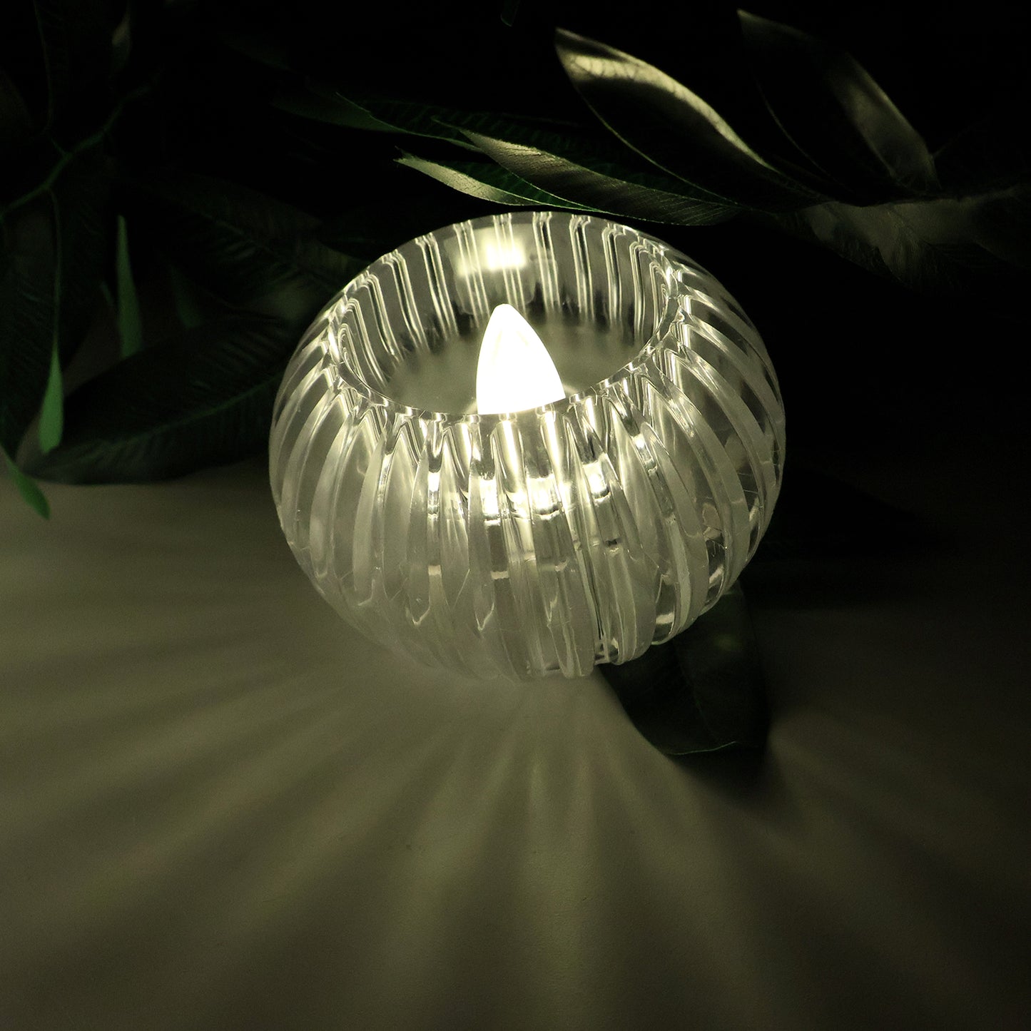 Crystal Effect LED Tealight Candles - 6 Pcs Set - Warm White Flickering Glow - Happy Price - Image 3