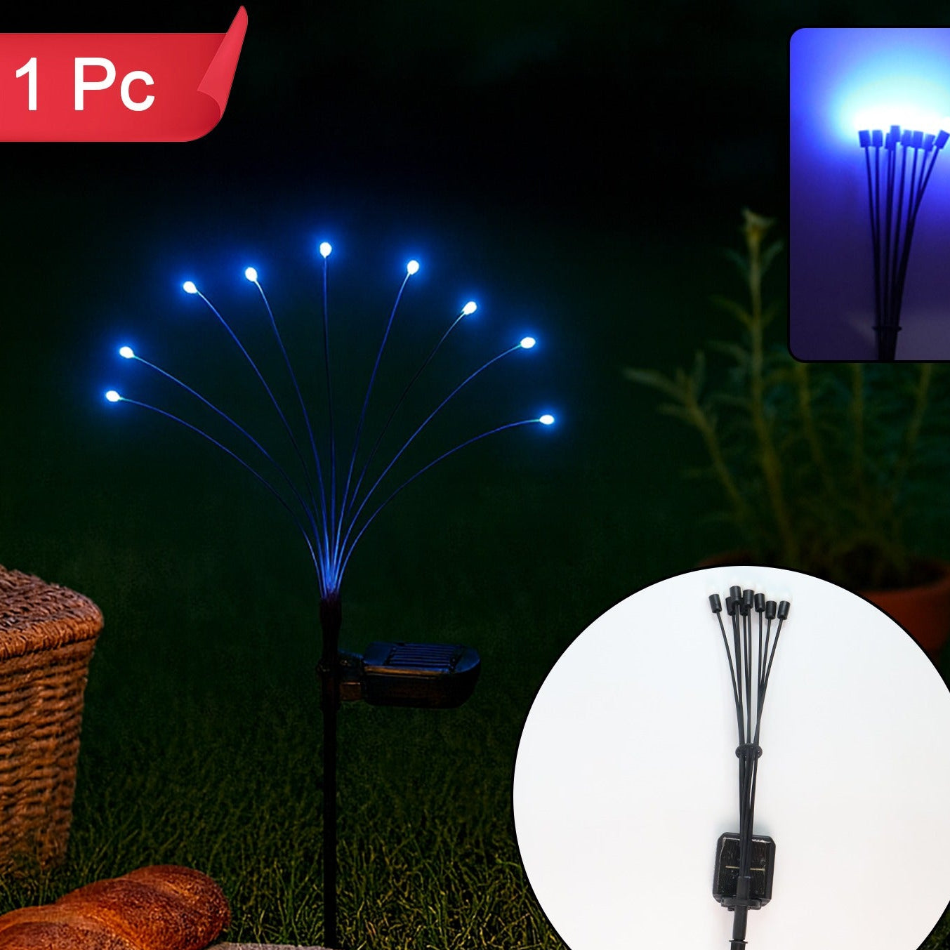 Solar Fiber Optic Garden Light - Waterproof Outdoor Decorative Lamp (1 Pc) - Happy Price - Image 1