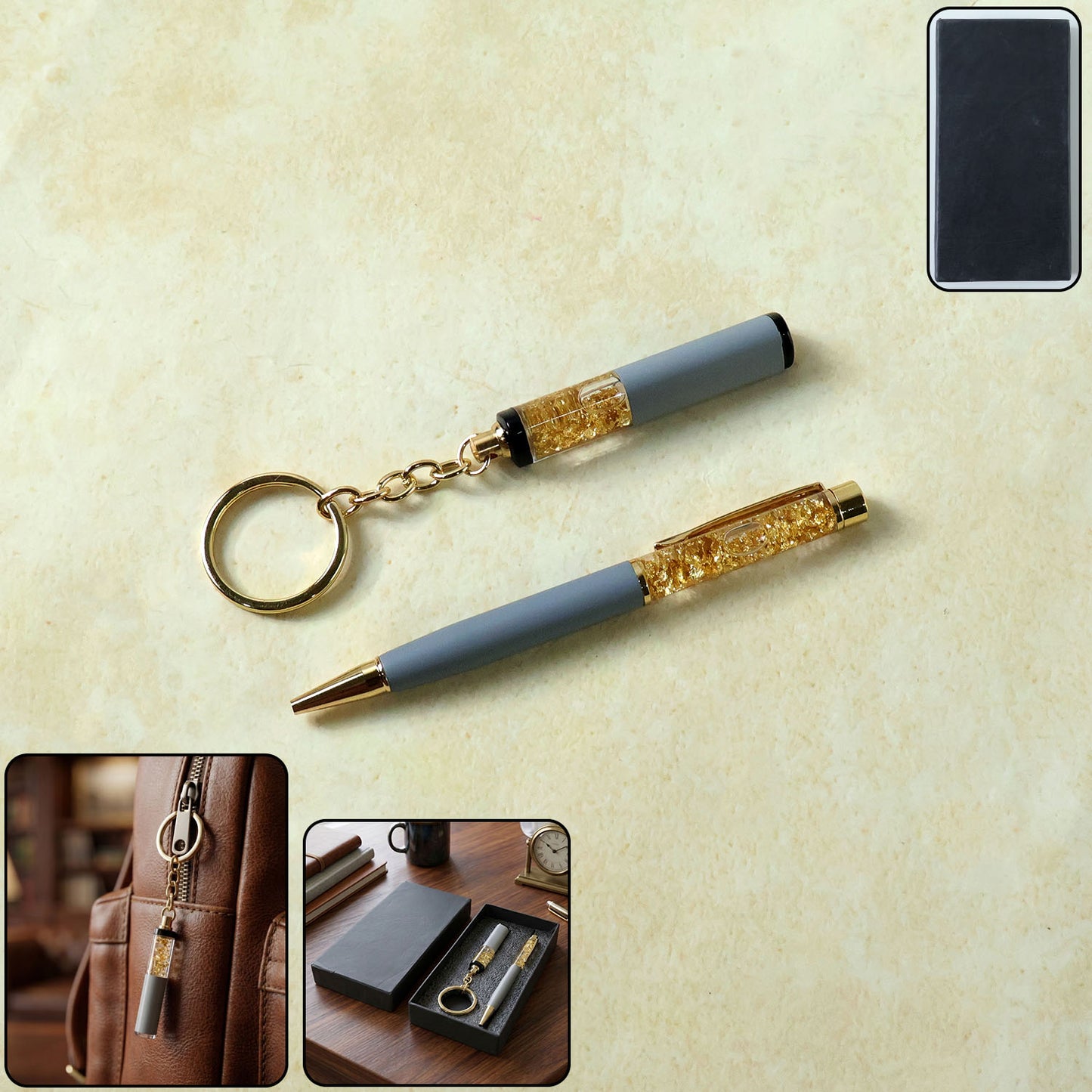 2-in-1 Crystal Pen and Keychain Combo Gift Set - 1 Pc - Great Price - Image 2