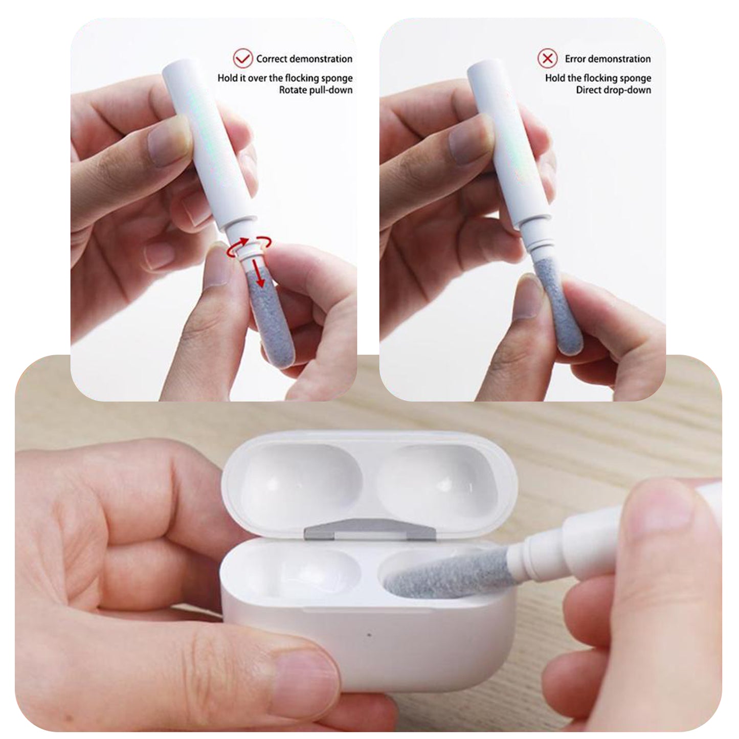 5in1 Multi-function Soft Dust Clean Bush For Computer Cleaning With Corner Gap Duster Keycap Puller Remover For Gamer Pc - Happy Price - Image 6