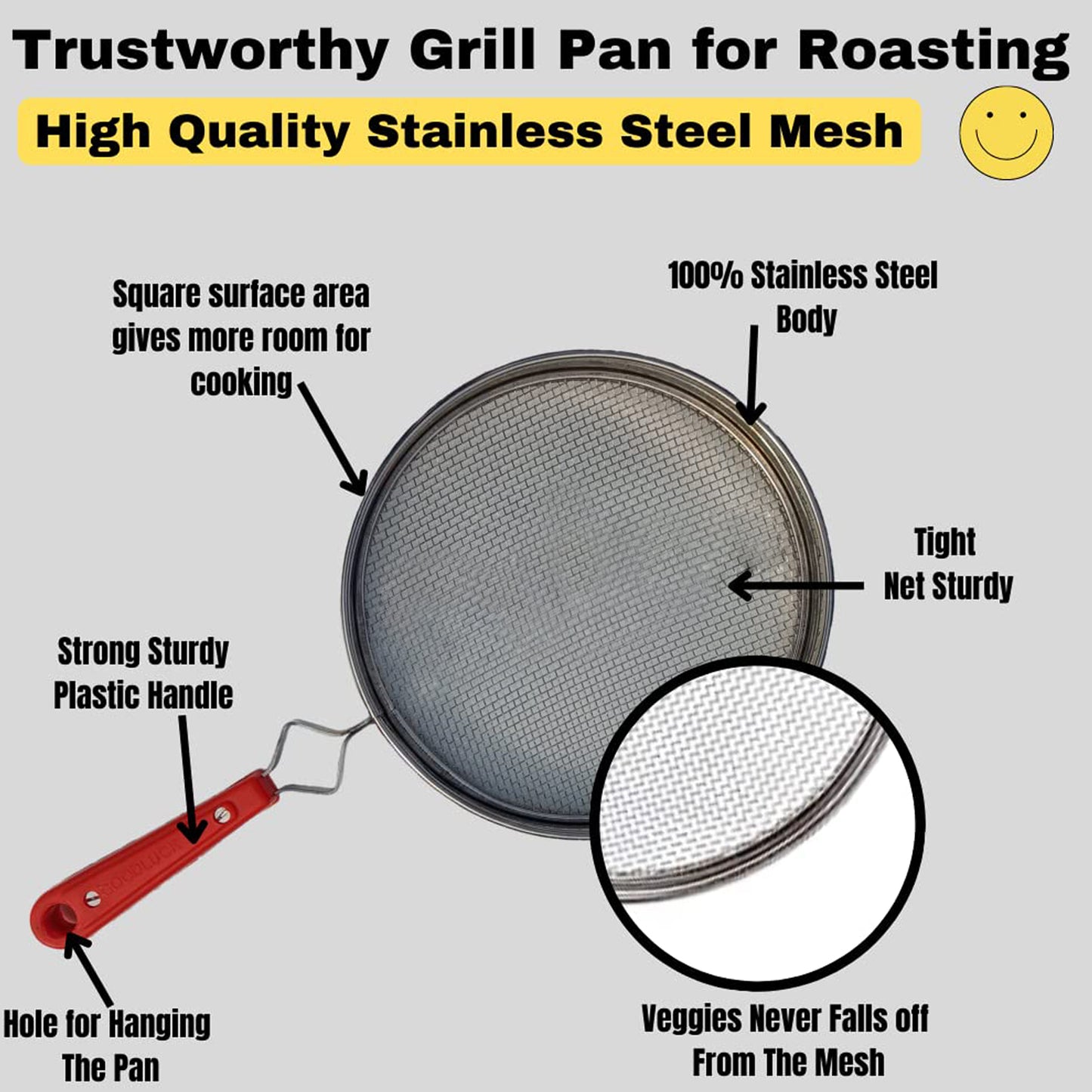 Steel Roaster Grill Jali For Papad Tandoor Chapati Roast Use ( 1 Pc ) - Happy Price - Image 4