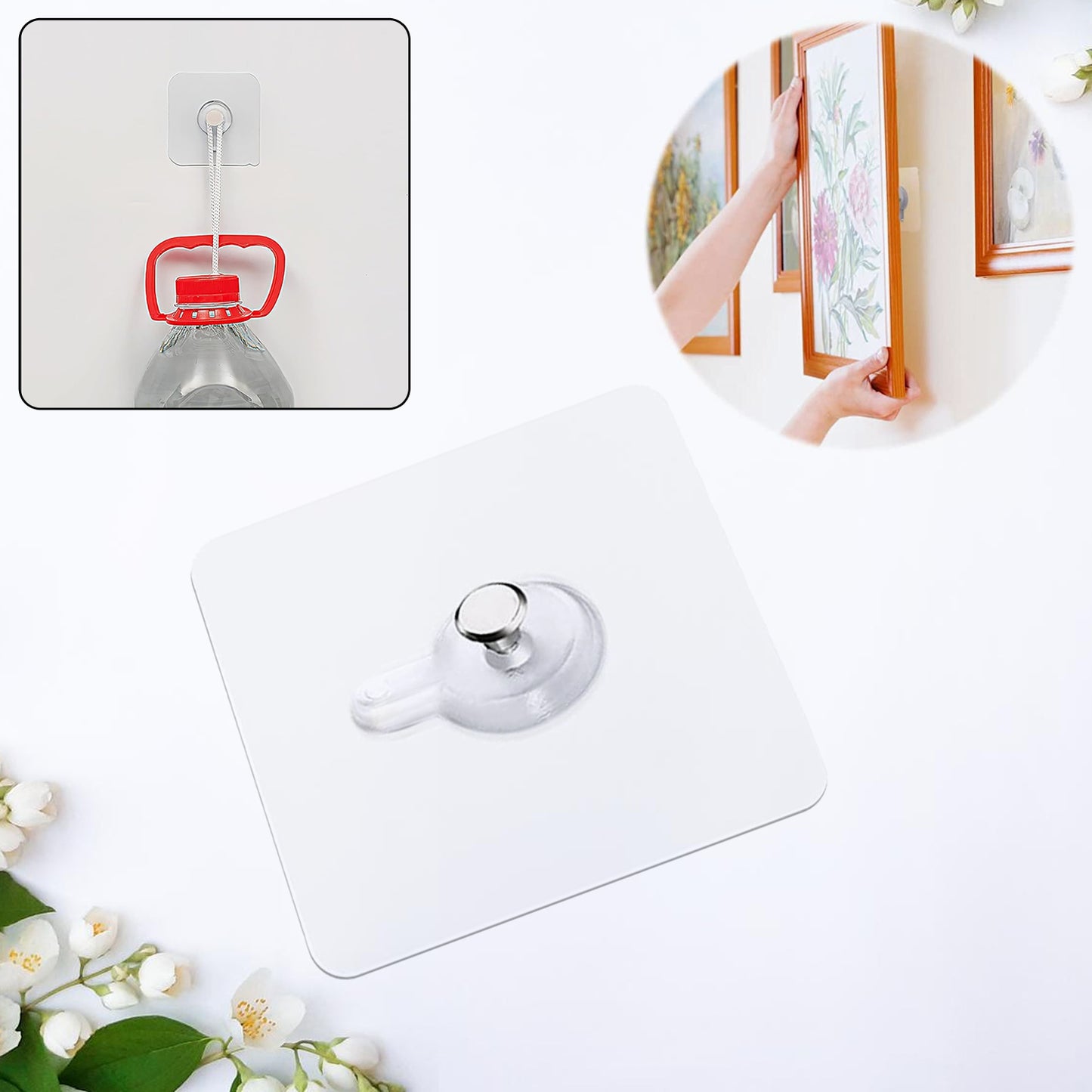 Multipurpose Adhesive Damage-free Photo Frame Wall Hooks (1 Pc) - Happy Price - Image 2