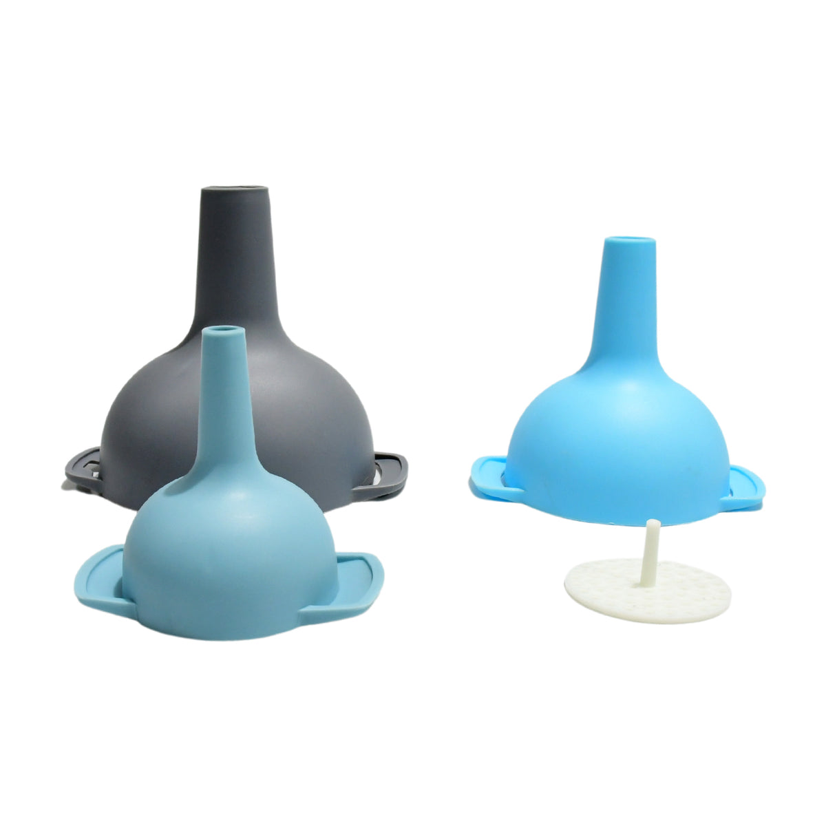 3 In 1 Kitchen Funnel Set Of 3 Funnel For Filling Bottle Small Canning Funnel With Handle Food Grade Plastic Funnel With Detachable Strainer Filter For Liquid Dry Ingredients And Powder - Happy Price - Image 4