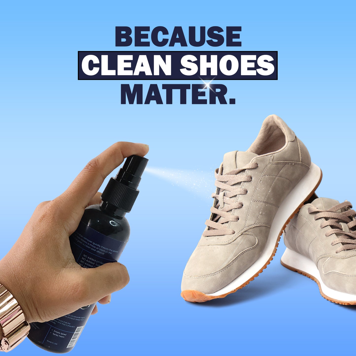 Shoe Cleaner Spray for All Footwear - 120ml Bottle - Happy Price - Image 3