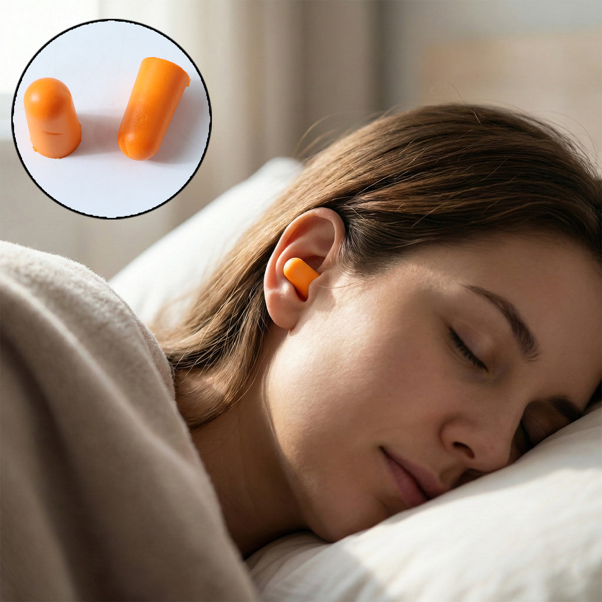 Soft Foam Ear Plugs for Noise Reduction with Case (4 Pairs / 8 Pcs) - Happy Price - Image 3