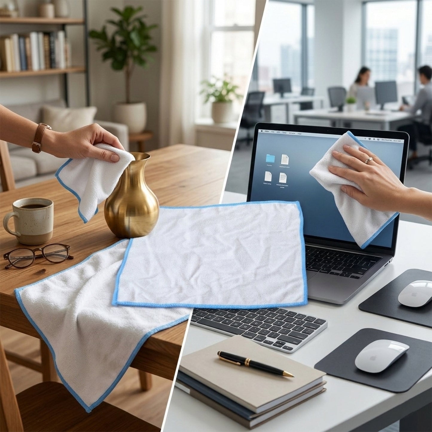 Microfiber Cleaning Cloths - 4 Pc Set, 28x29 Cm - Great Price - Image 3
