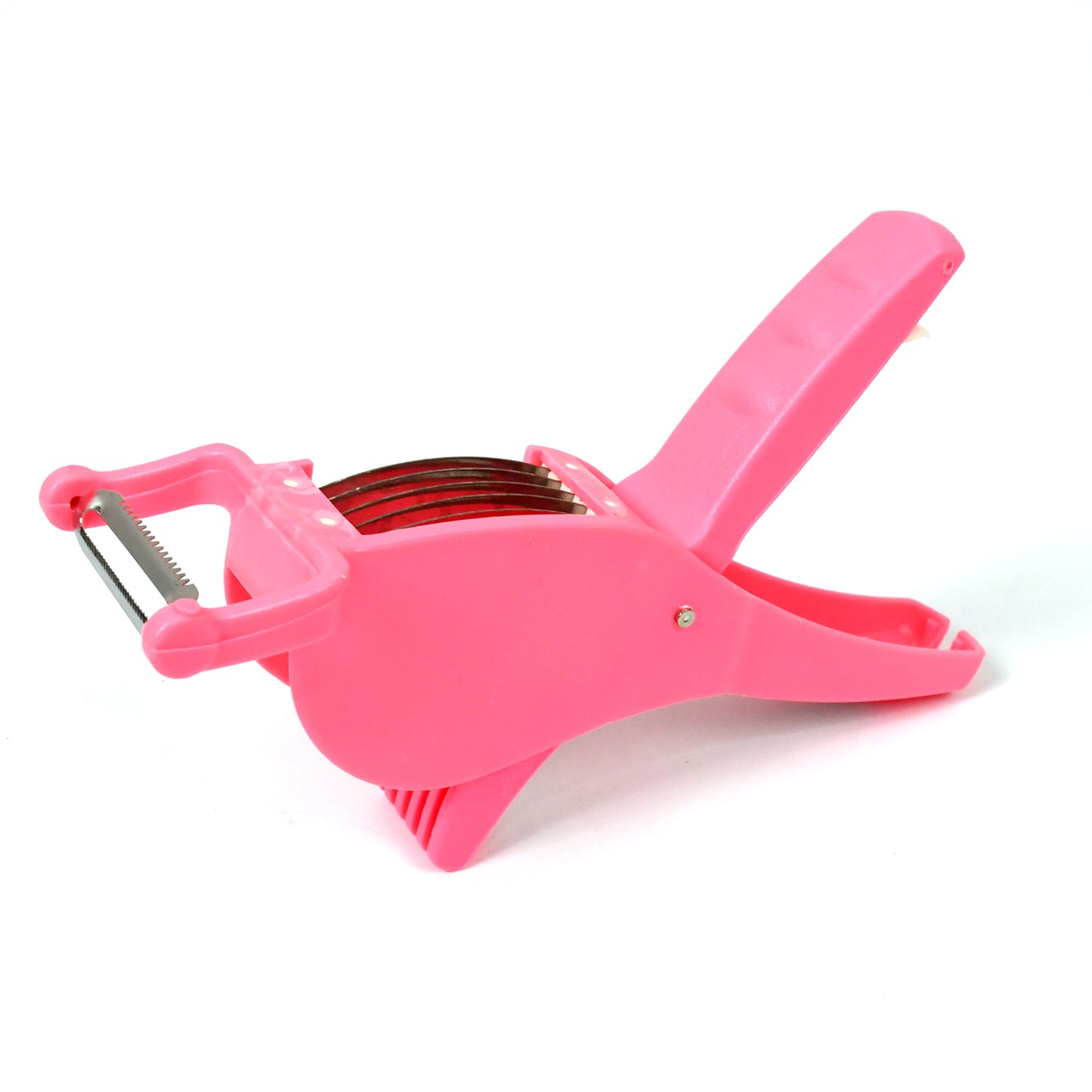 Plastic 2 In 1 Vegetable Fruit Multi Cutter 5 Blade Vegetable Cutter With Peeler (1 Pc Multicolor) - Happy Price - Image 6