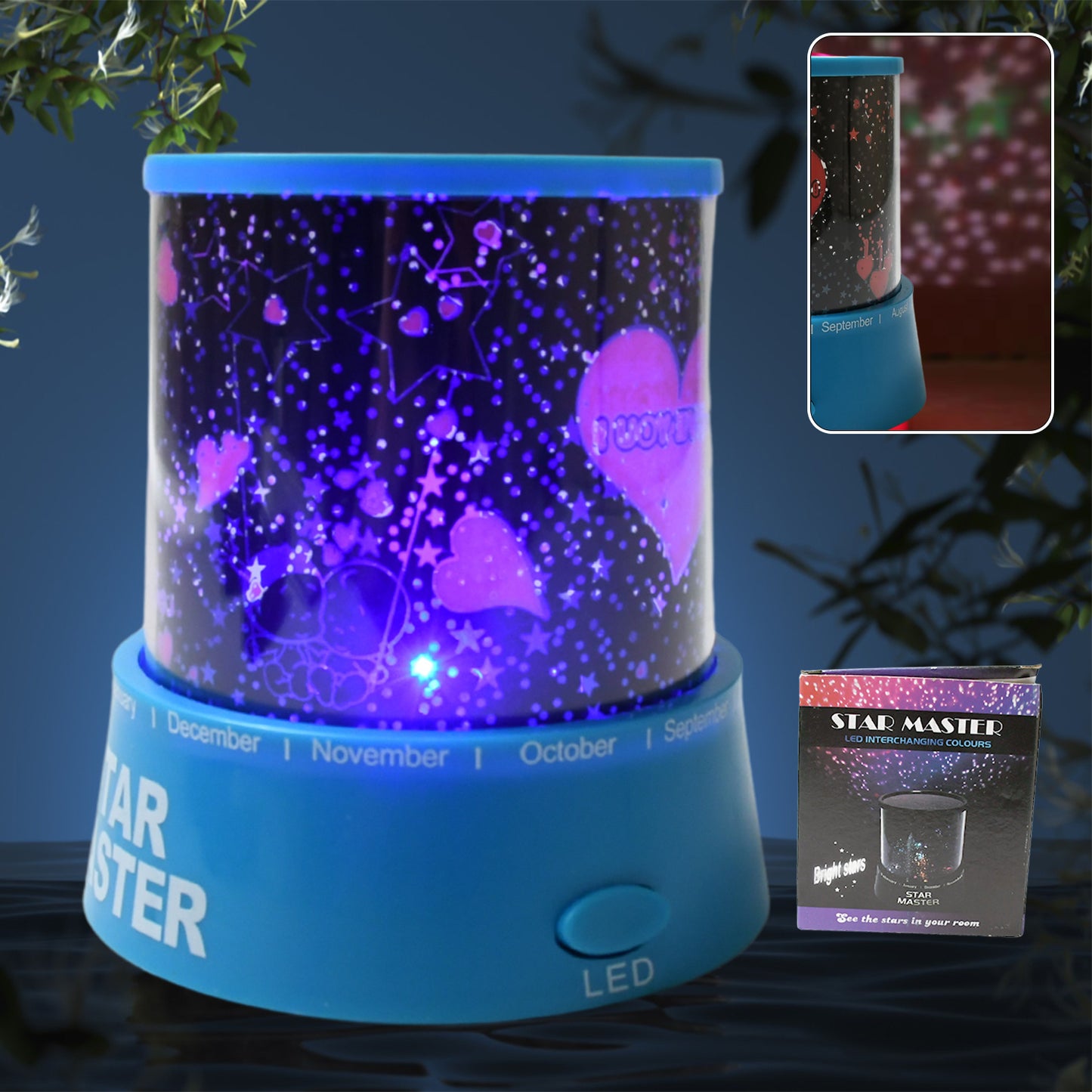 Rotating Star Projector Lamp with Music Function for Kids Bedroom - 1 Pc - Great Price - Image 2
