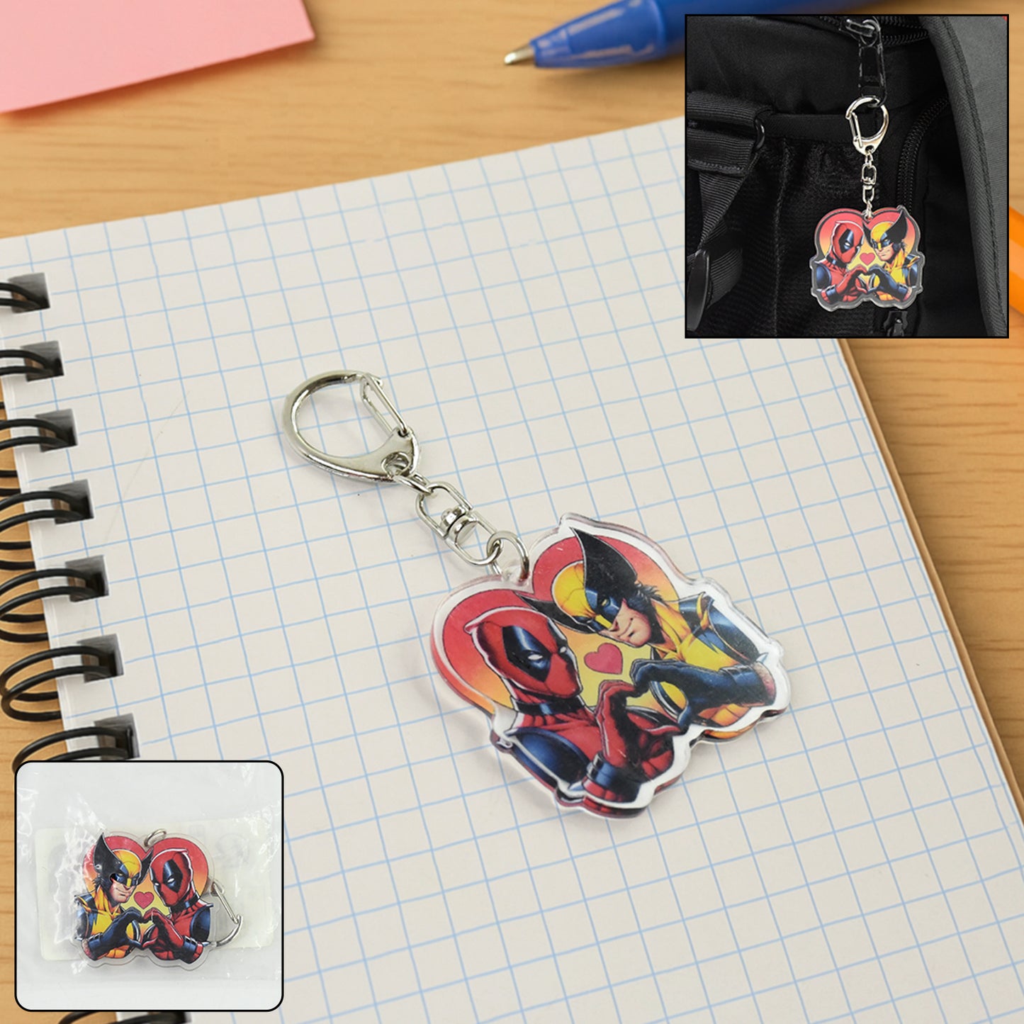 Stylish Acrylic Cartoon Character Keychain With Metal Clip (1 Pc) - Happy Price - Image 6