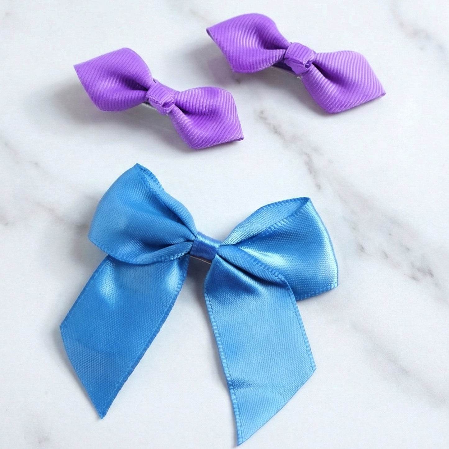 Satin Ribbon Bow Hair Clips for Girls - Set of 3 - Happy Price - Image 6
