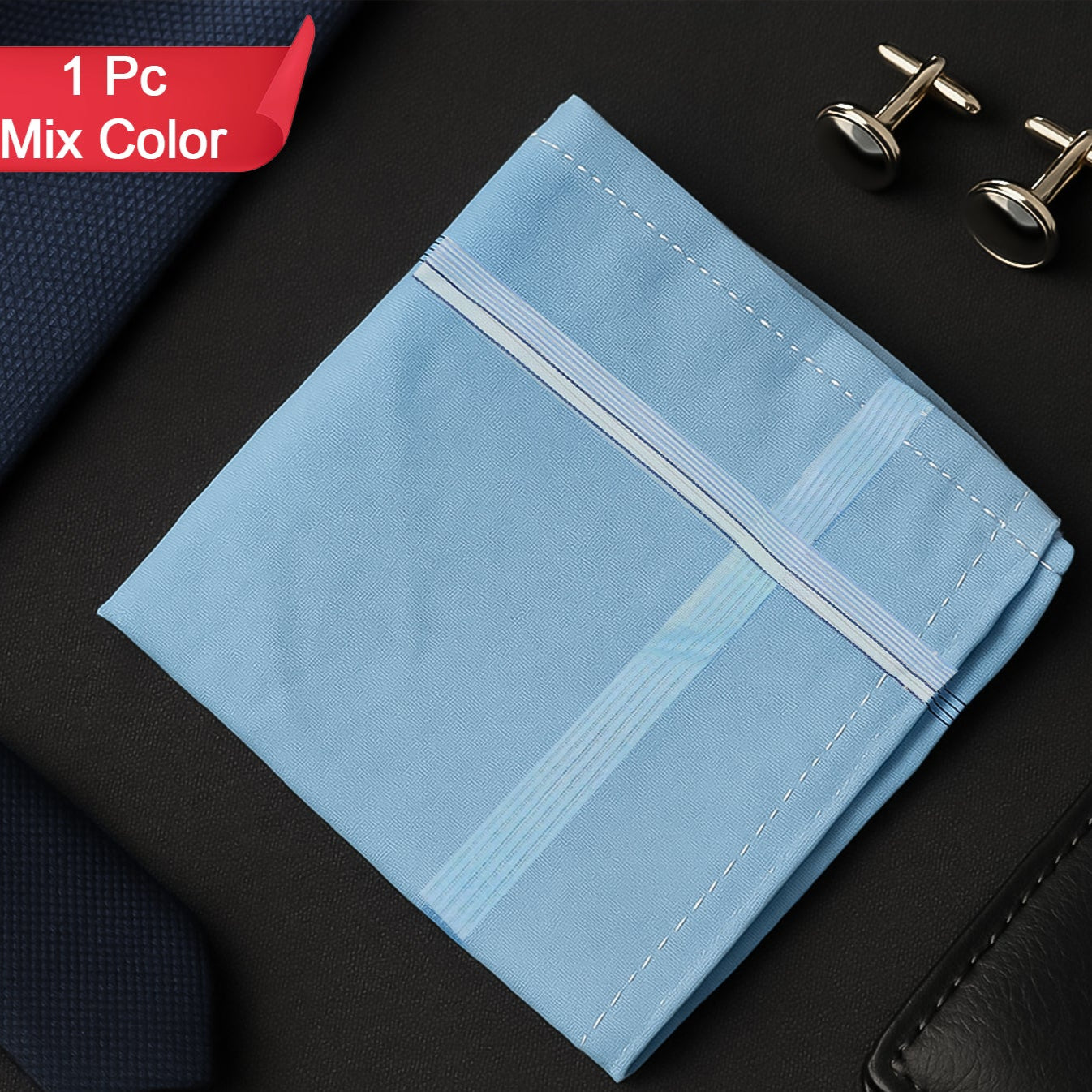 Premium Quality Soft Cotton Mens Handkerchief (40x40 Cm 1 Pc) - Happy Price - Image 1