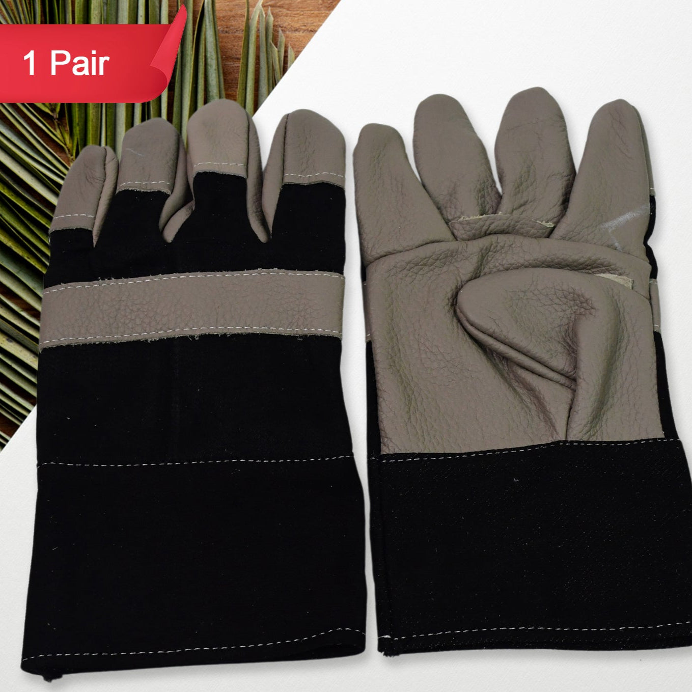 Gloves Gardening Gloves For Men Women Leather Gloves Heavy Duty Gloves (1 Pair) - Happy Price - Image 1