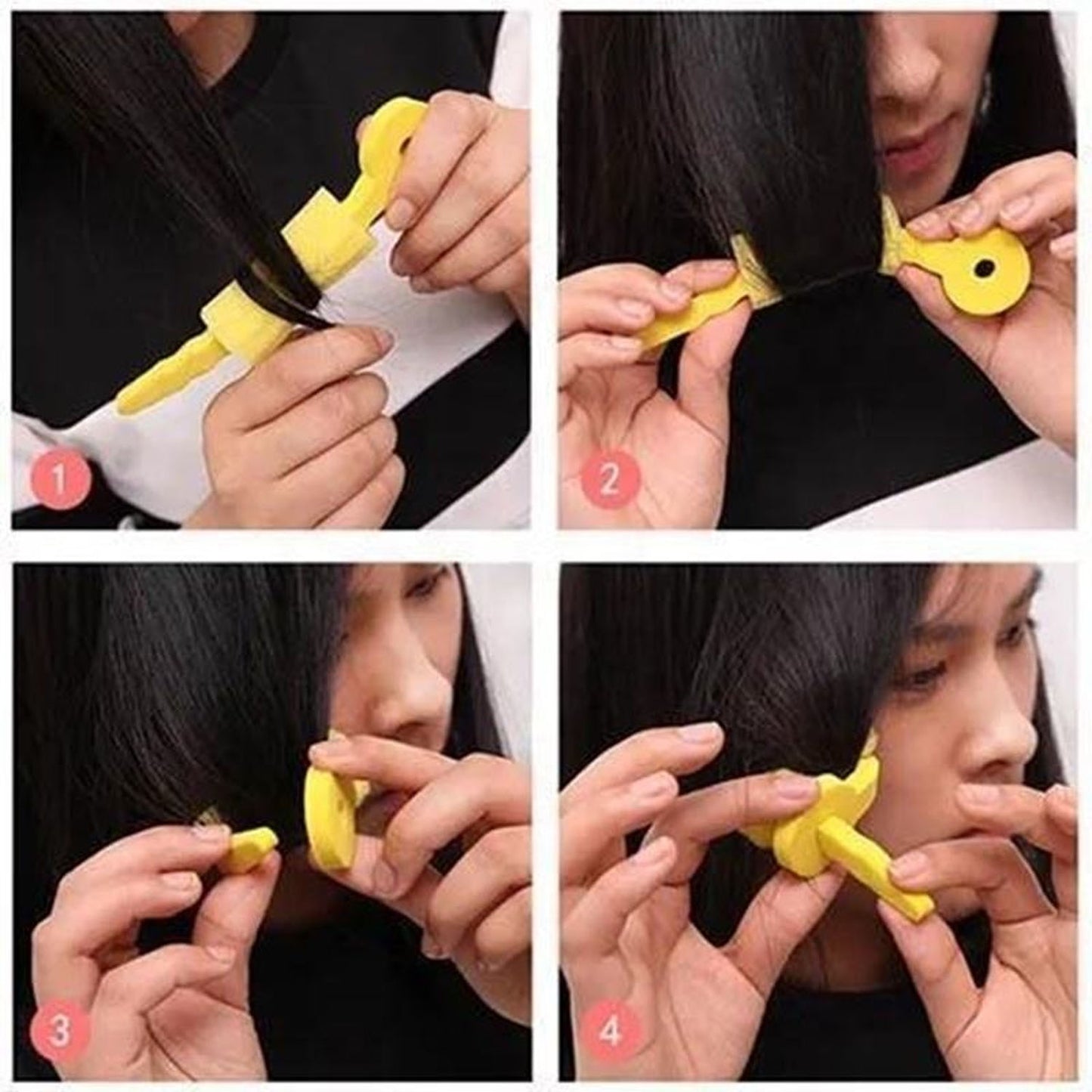 Soft Foam Hair Curlers - 3 Pc Set for Heatless Styling - Happy Price - Image 6
