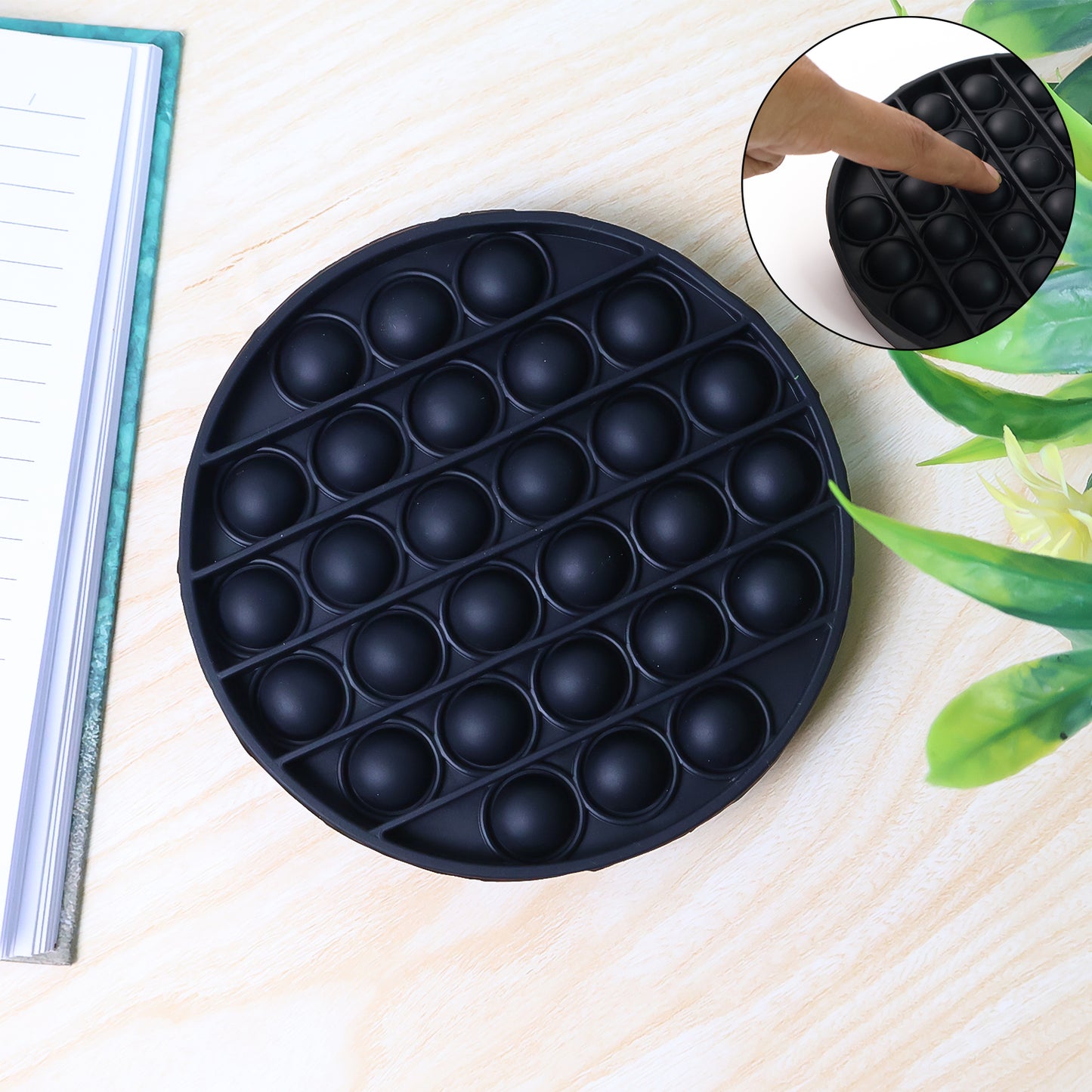 Round Silicone Pop It Fidget Toy for Stress Relief - 1 Pc - Happy Price - Image 3