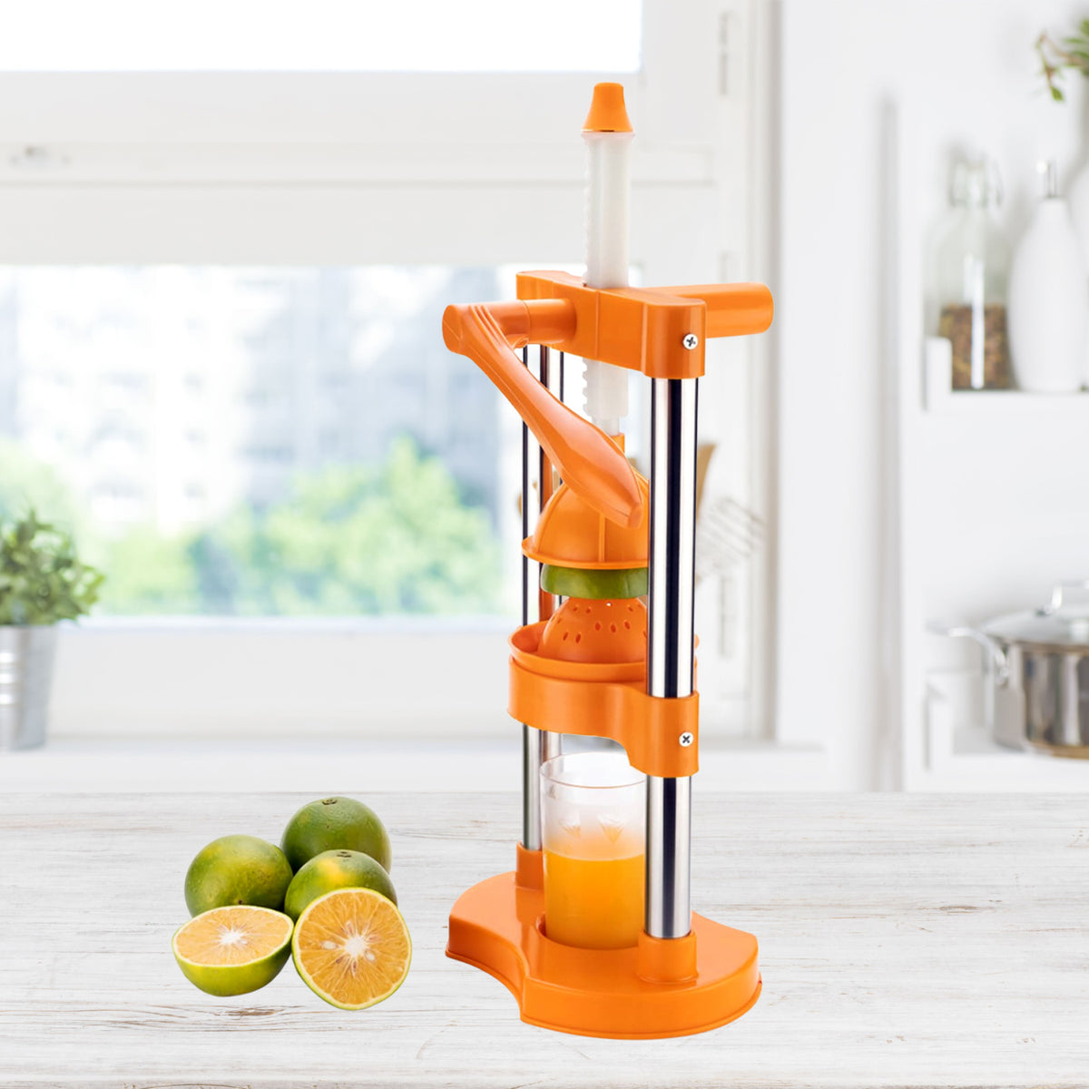 Hand Pressure Juicer Manual Cold Press Juice Machine Instant Make Juice Squeezer Fruits Juicer Juice Maker Orange Juice Extractor For Fruits Vegetables Orange - Happy Price - Image 7