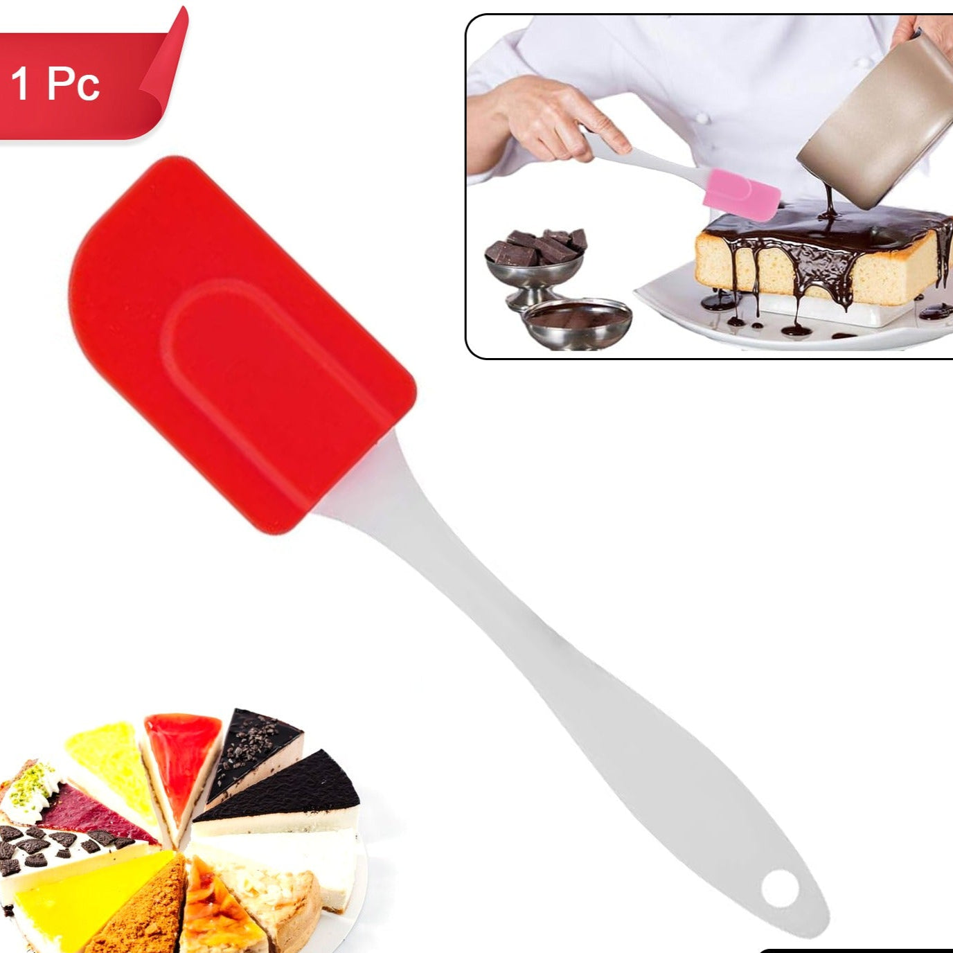 Silicone Cooking Spatula For Baking (1 Pc 18 Cm) - Happy Price - Image 1