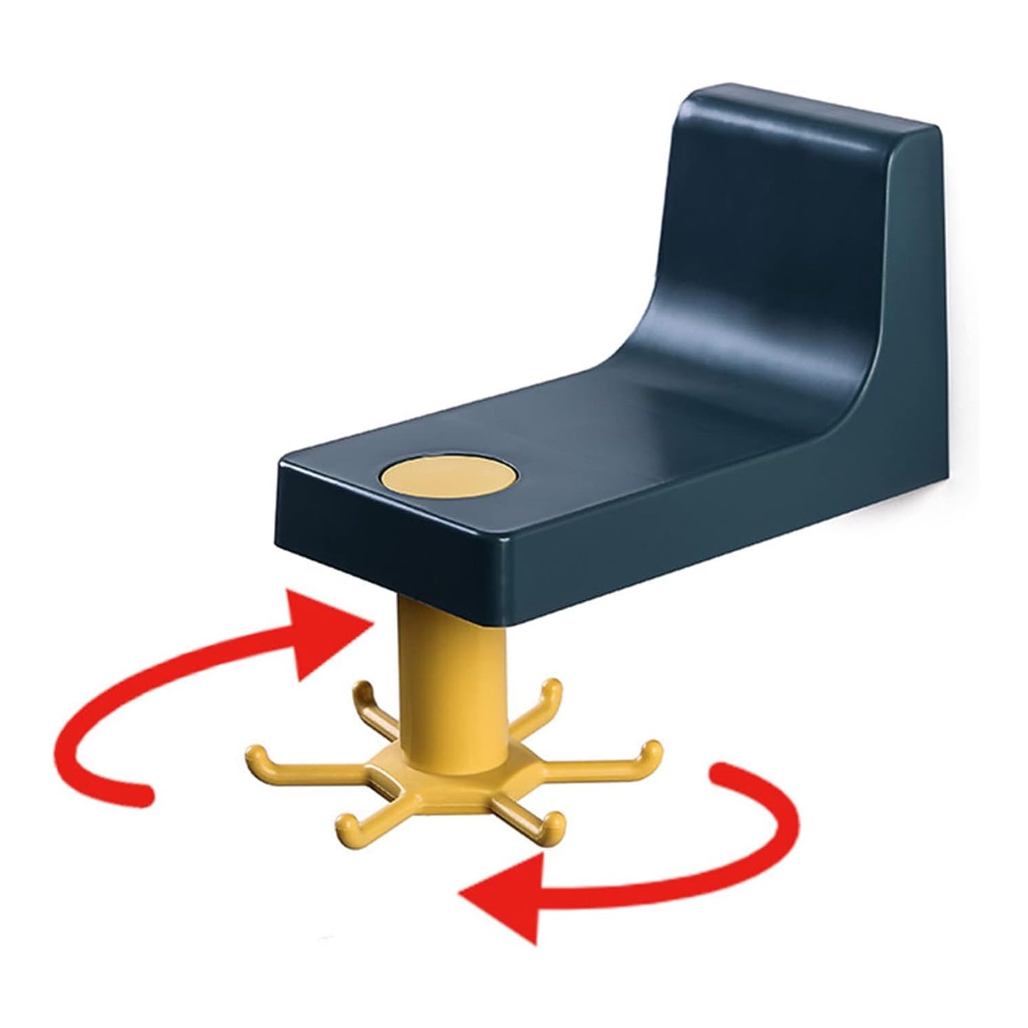 360 Degree Rotating Self Adhesive Plastic Wall Hook Hanger Multifunctional Hanger With 6 Heavy Duty Claw Hooks - Happy Price - Image 6