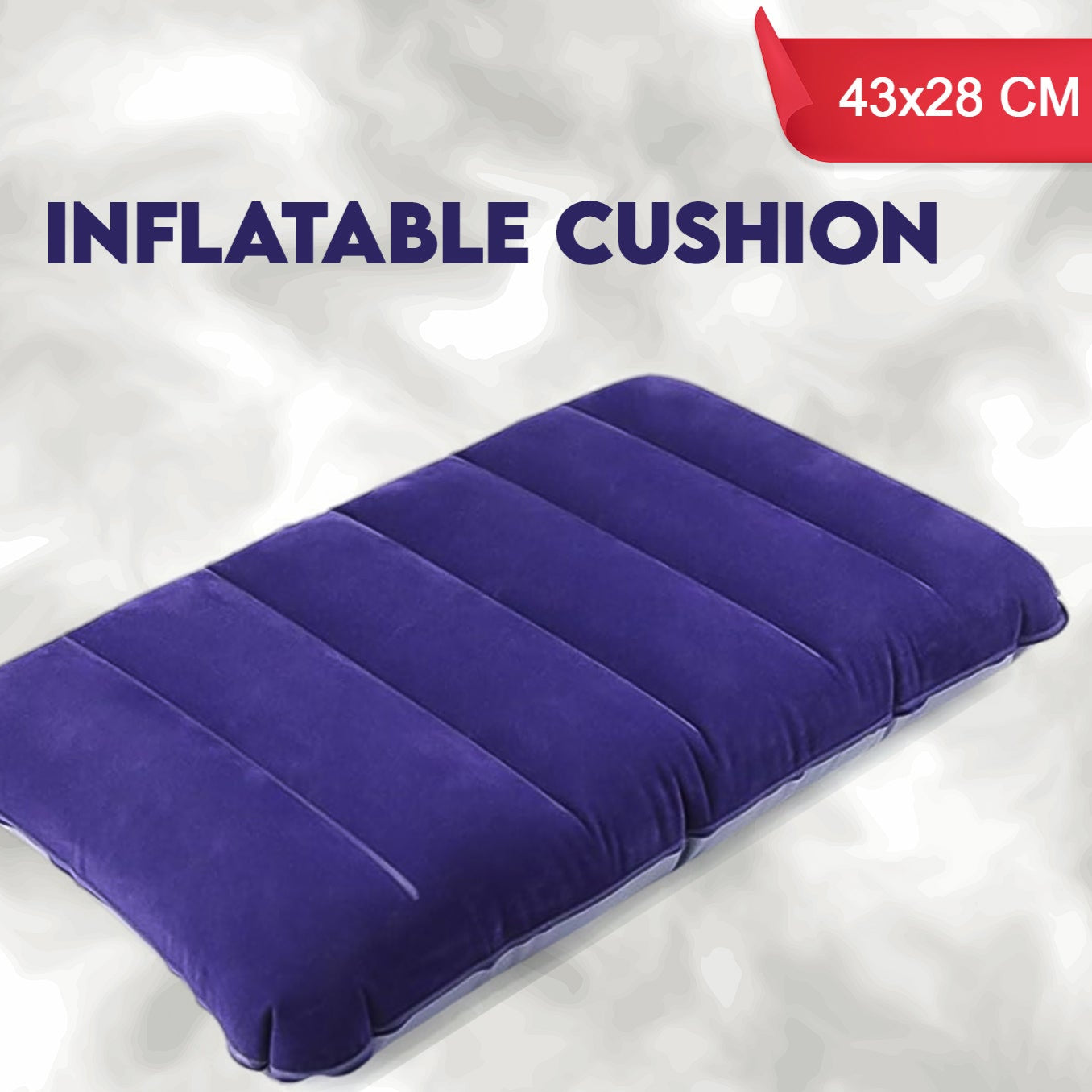 Velvet Air Inflatable Travel Pillow (Blue) - Happy Price - Image 1