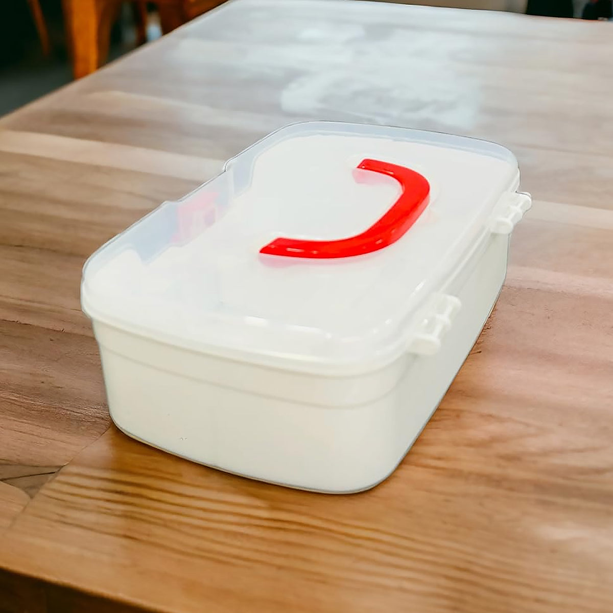 3 Compartment Medical Box 1 Piece Indoor Outdoor Medical Utility Medicine Storage Box Detachable Tray Medical Box Multi Purpose Regular Medicine First Aid Box With Handle Transparent Lid Color Box - Happy Price - Image 3
