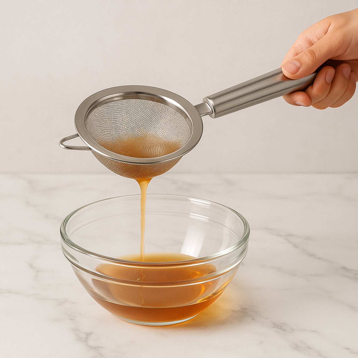 Stainless Steel Fine Mesh Strainer with Long Handle - 1 Pc - Happy Price - Image 5