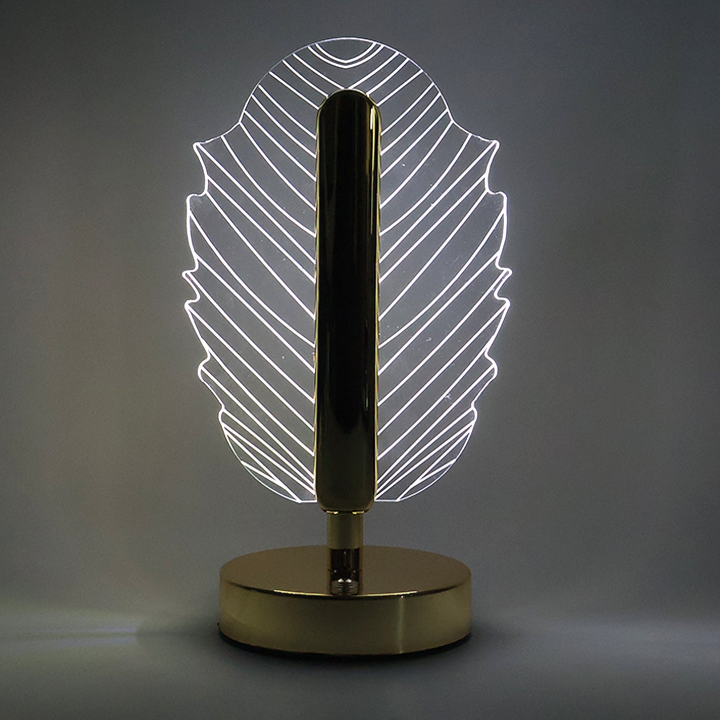 Leaf Shape Crystal Table Lamp with USB Charging (1 Pc) - Happy Price - Image 2