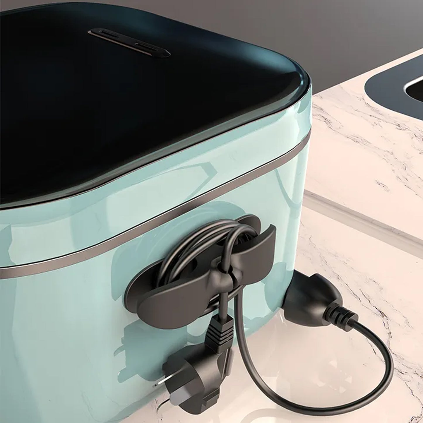 Cable Organizer For Appliances Cable Winders Self-adhesive Cable Holder For Kitchen Appliances Cable Clips Cable Holder Cable Winder Cable Guide Cable Shorter - Happy Price - Image 2