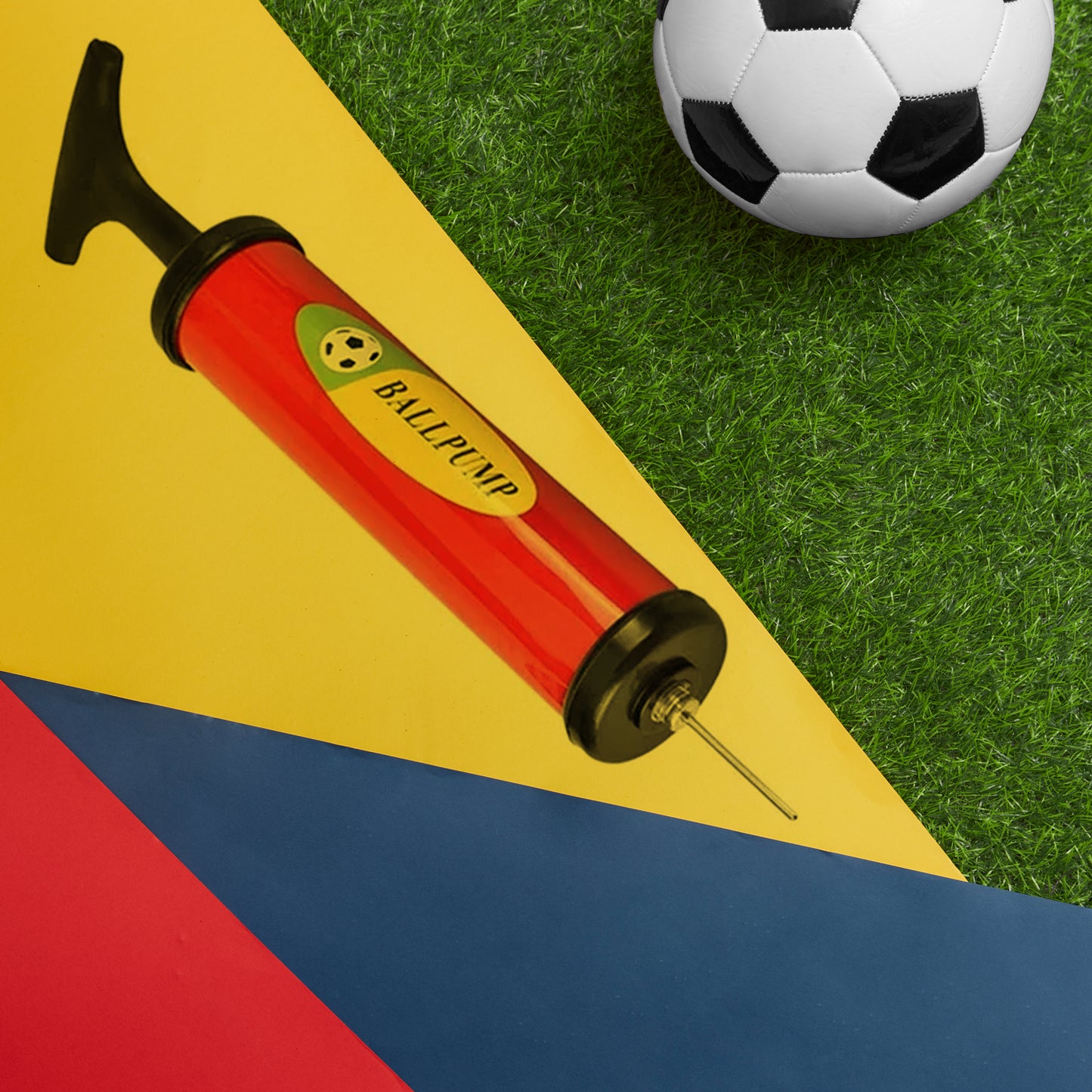 Inflator Air Ball Pump Soft Bouncing Ball Development Kids Toy Sports Plastic Pump For Soccer Basketball Football Volleyball Ball (24 Cm) - Happy Price - Image 3