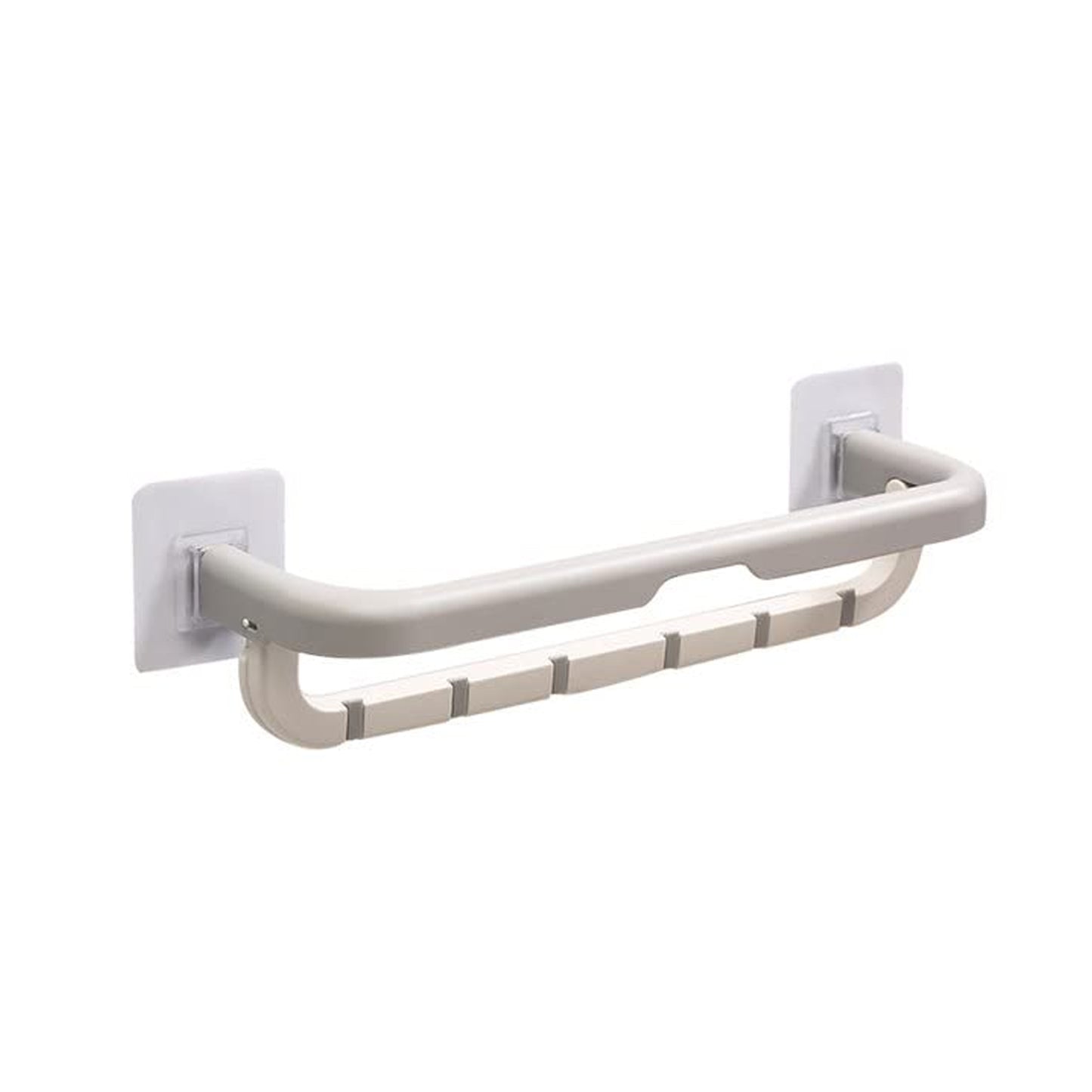 Wall Mounted Double Bar Towel Holder With Hooks Multifunctional Adjustable Towels Rack For Kitchenbathroom Folding Towel Shelf - Happy Price - Image 6