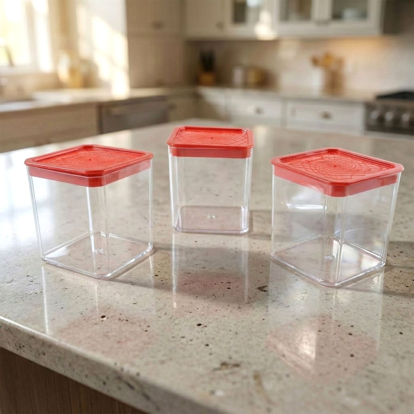 3 Piece Airtight Food Storage Containers - 350 ML Each - Happy Price - Image 6