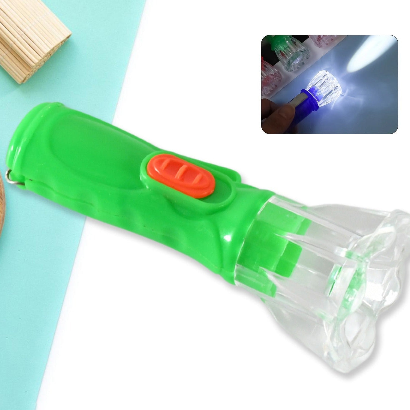 Small Plastic Torch For Kids Plastic Led Flashlight Torch Beautiful Attractive Good Gift Item Pocket Torch For Kids (1 Pc) - Happy Price - Image 1