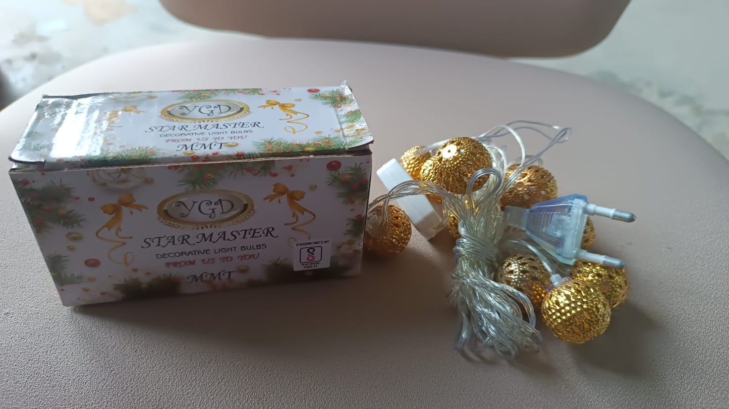 Decorative Metal Ball Led String Light (3 Meter ) - Happy Price - Image 7