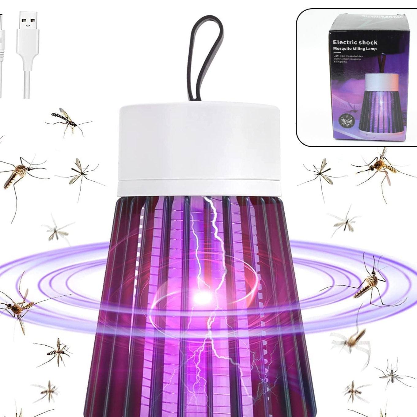 Mosquito Killer Machine Mosquito Killer Usb Powered Bug Zapper Mosquito Lamp For Home Electric Led Lamp Mosquito Killer Indoor Outdoor Mosquito Trap Machine - Happy Price - Image 1