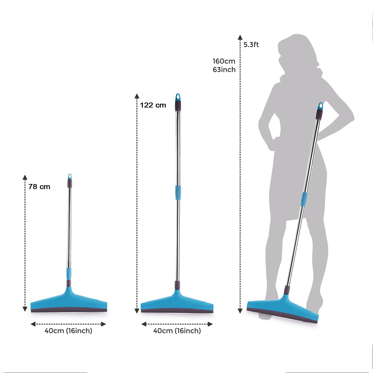 Adjustable Stainless Steel Floor Wiper with Telescopic Handle - Happy Price - Image 4