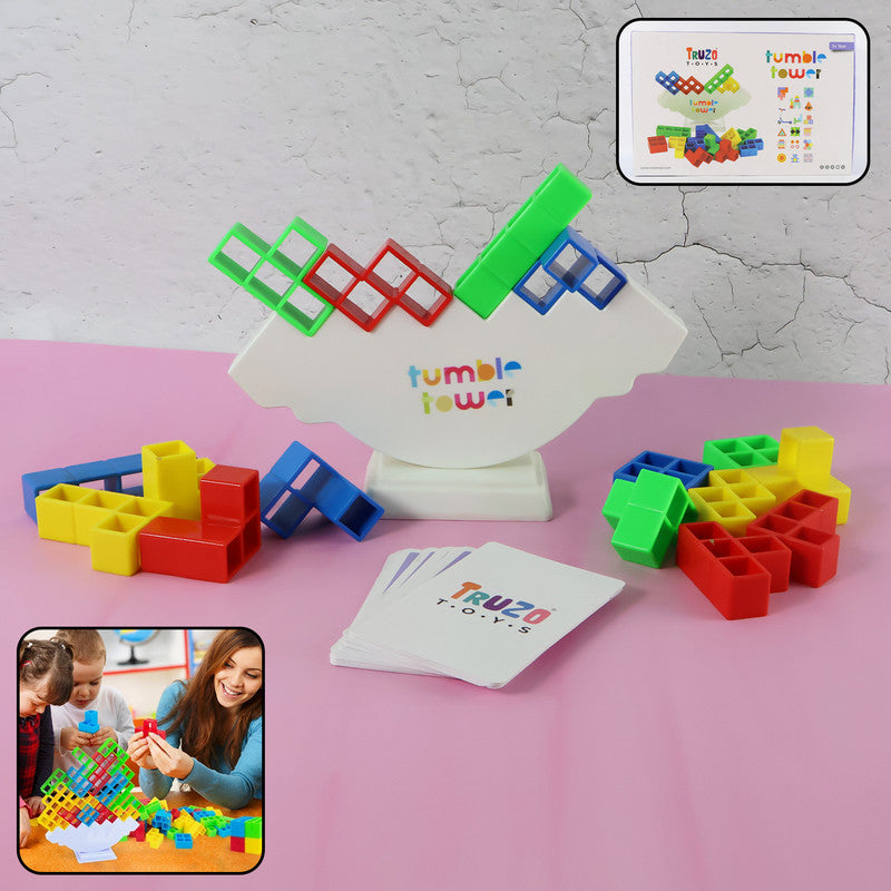 Balancing Blocks Tumble Tower Game Set for Kids & Family - Educational Stacking Toy (1 Set) - Great Price - Image 2
