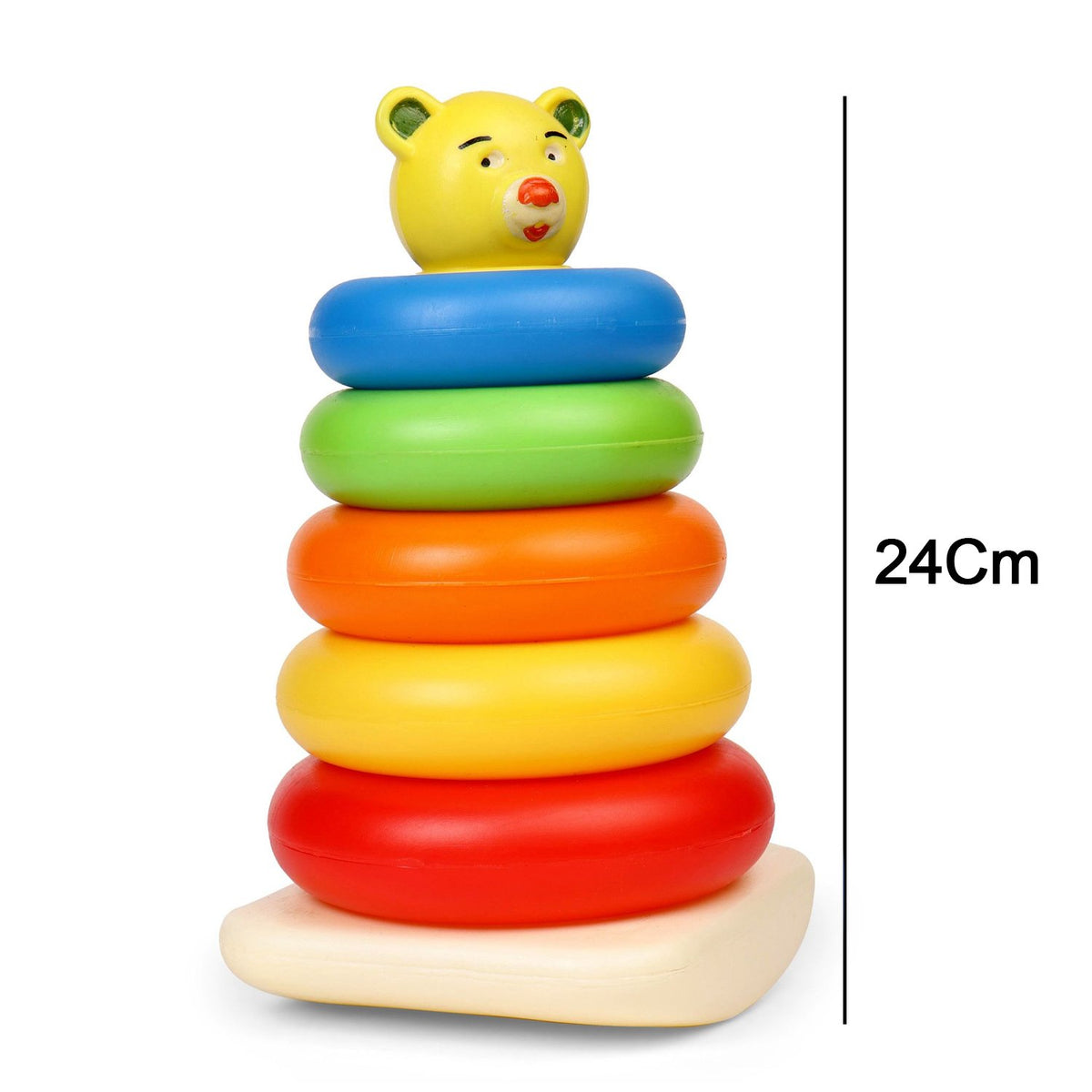 Plastic Baby Kids Teddy Stacking Ring Jumbo Stack Up Educational Toy 5pc - Happy Price - Image 5