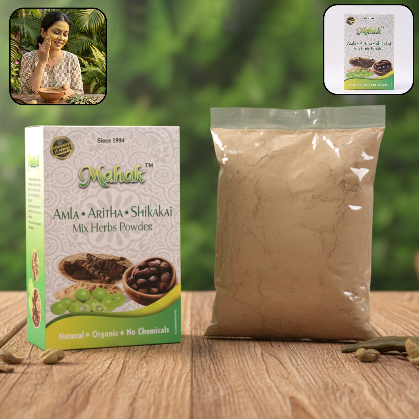 Herbal Hair and Skin Care Powder Mix - 80 Gm - Happy Price - Image 3