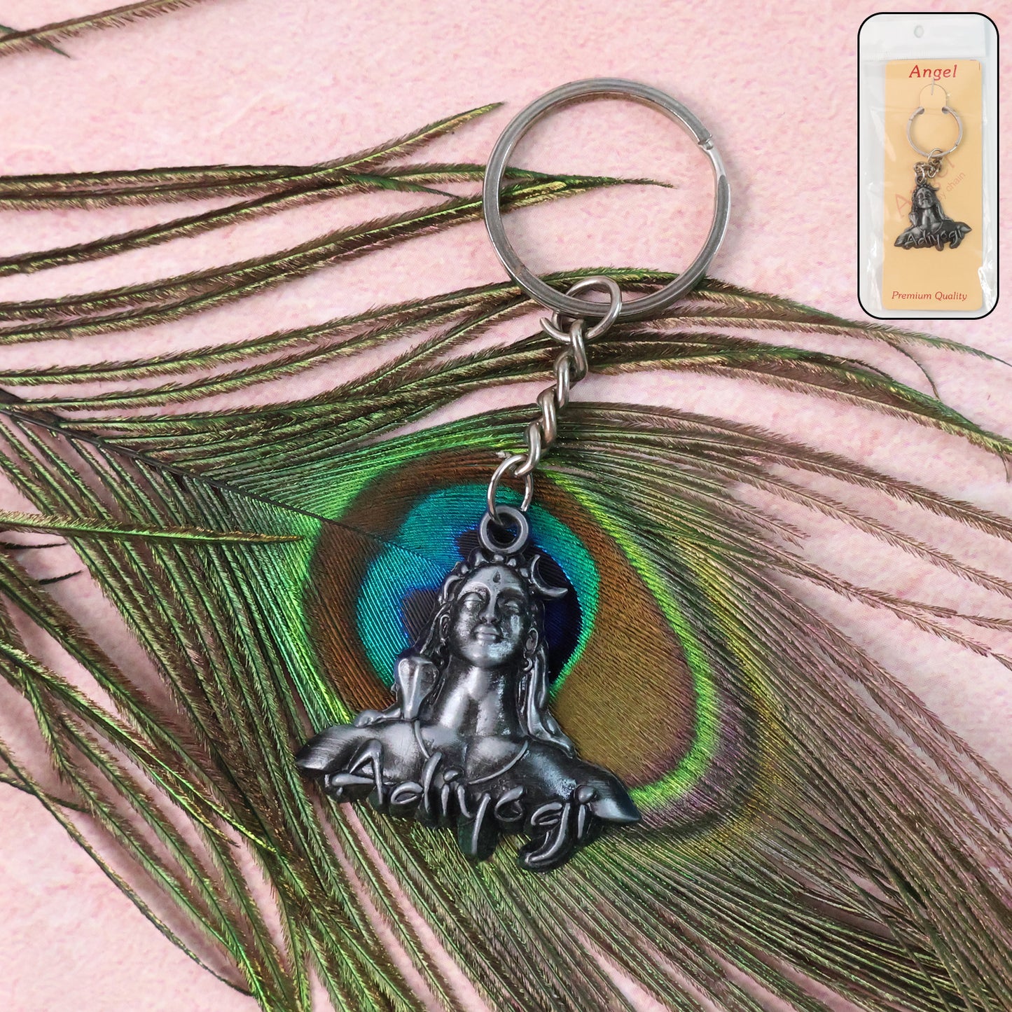 Adiyogi Shiva Face Metal Keychain - 1 Piece - Happy Price - Image 7